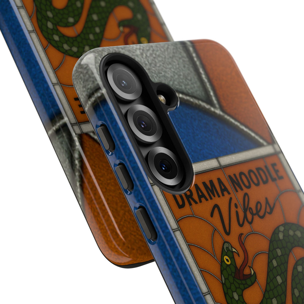 Stained Glass Snake Phone Case – Vibrant Drama Noodle Aesthetic Cover