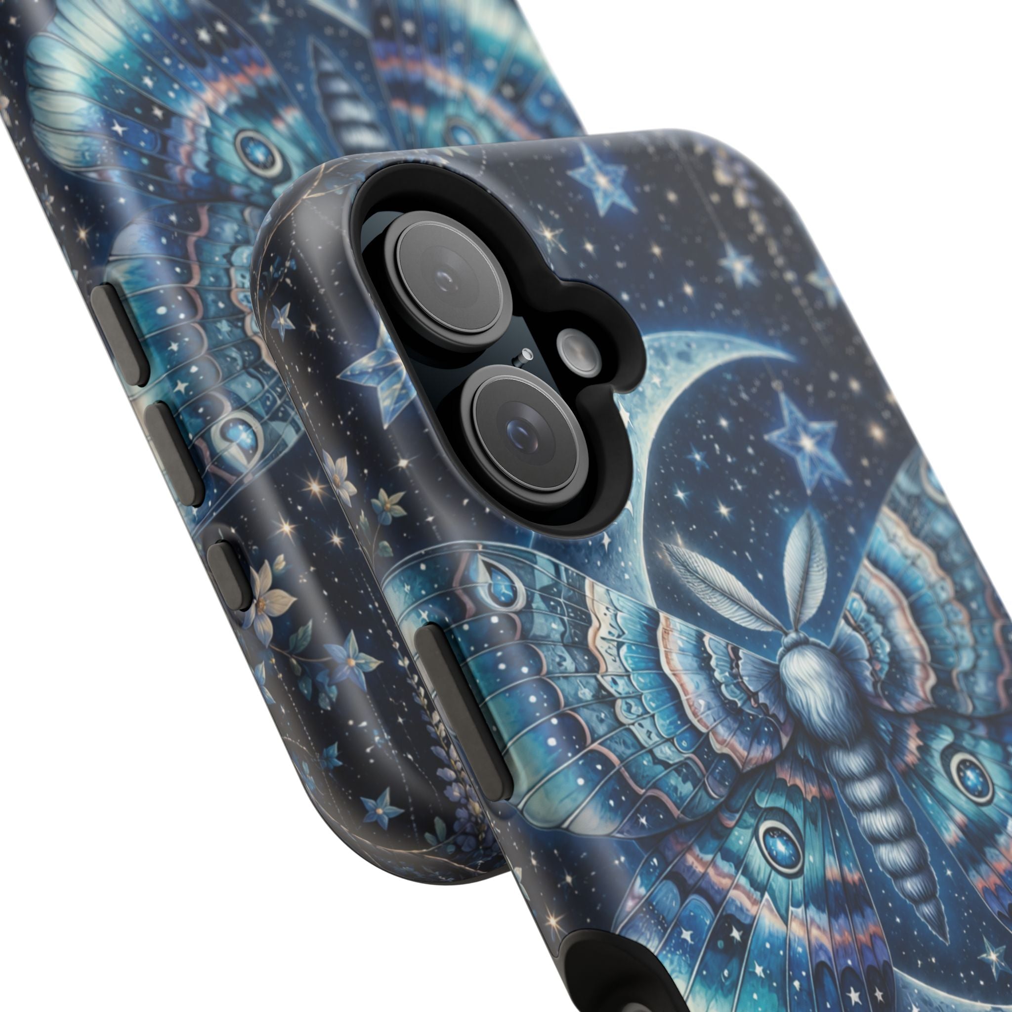 Mystic Moth Moon Phone Case – Night Sky MagSafe-Compatible Cover