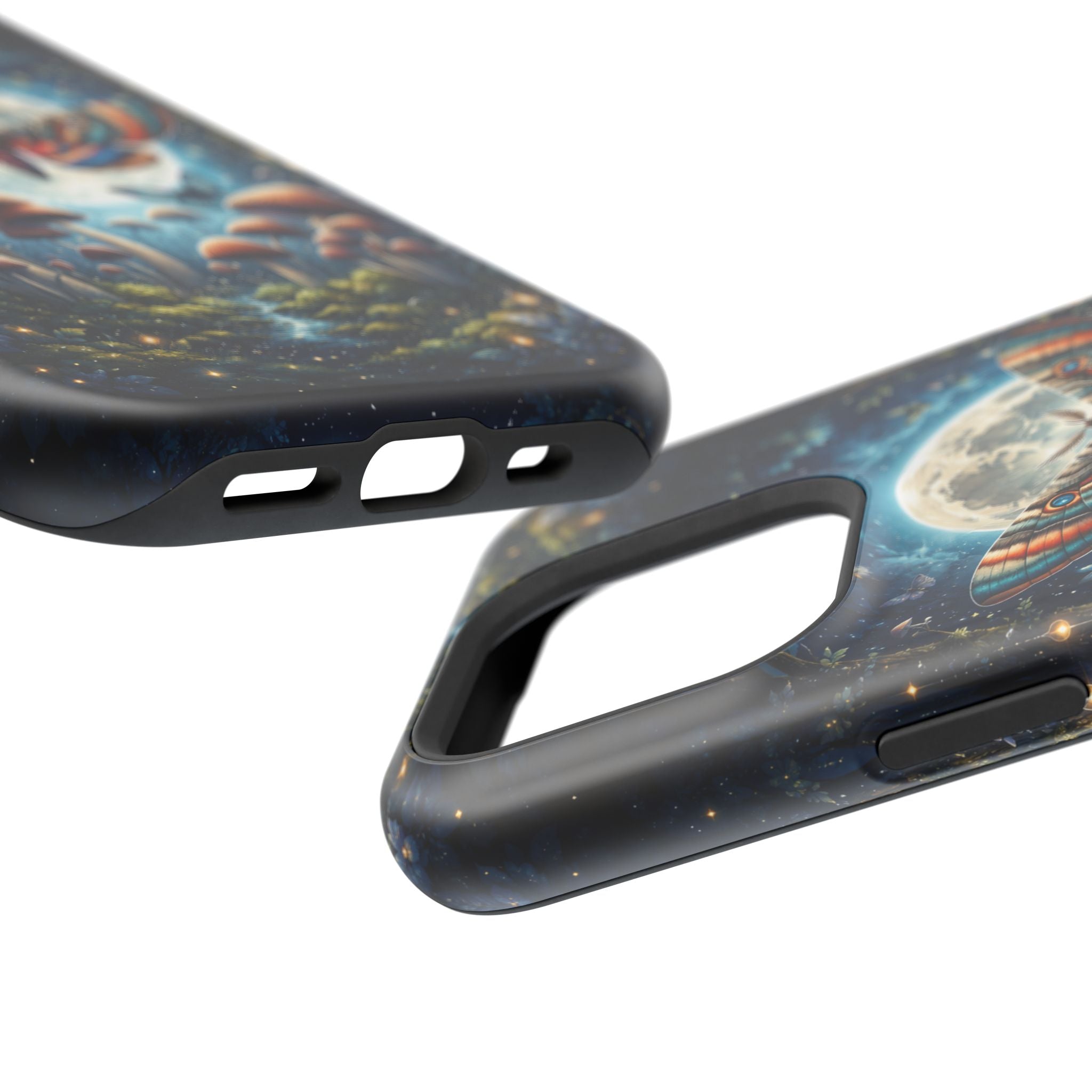 Mystic Moth Moon Phone Case – Whimsical MagSafe-Compatible Cover