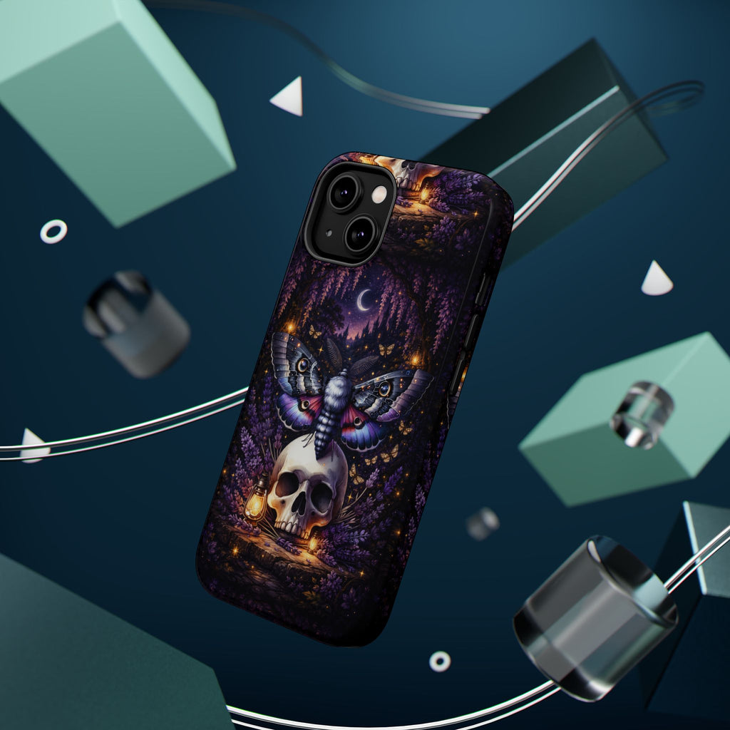Moth & Skull Phone Case – Dark Mystical MagSafe-Compatible Cover
