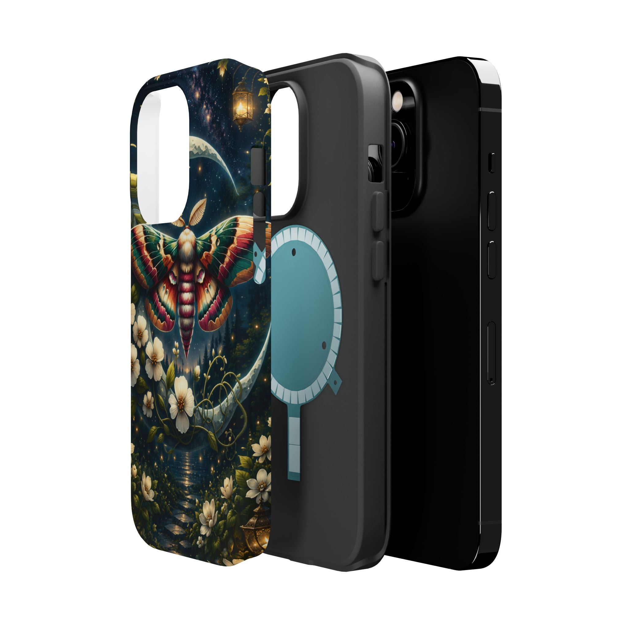 Mystic Moth Floral Nightscape Phone Case – MagSafe Cover