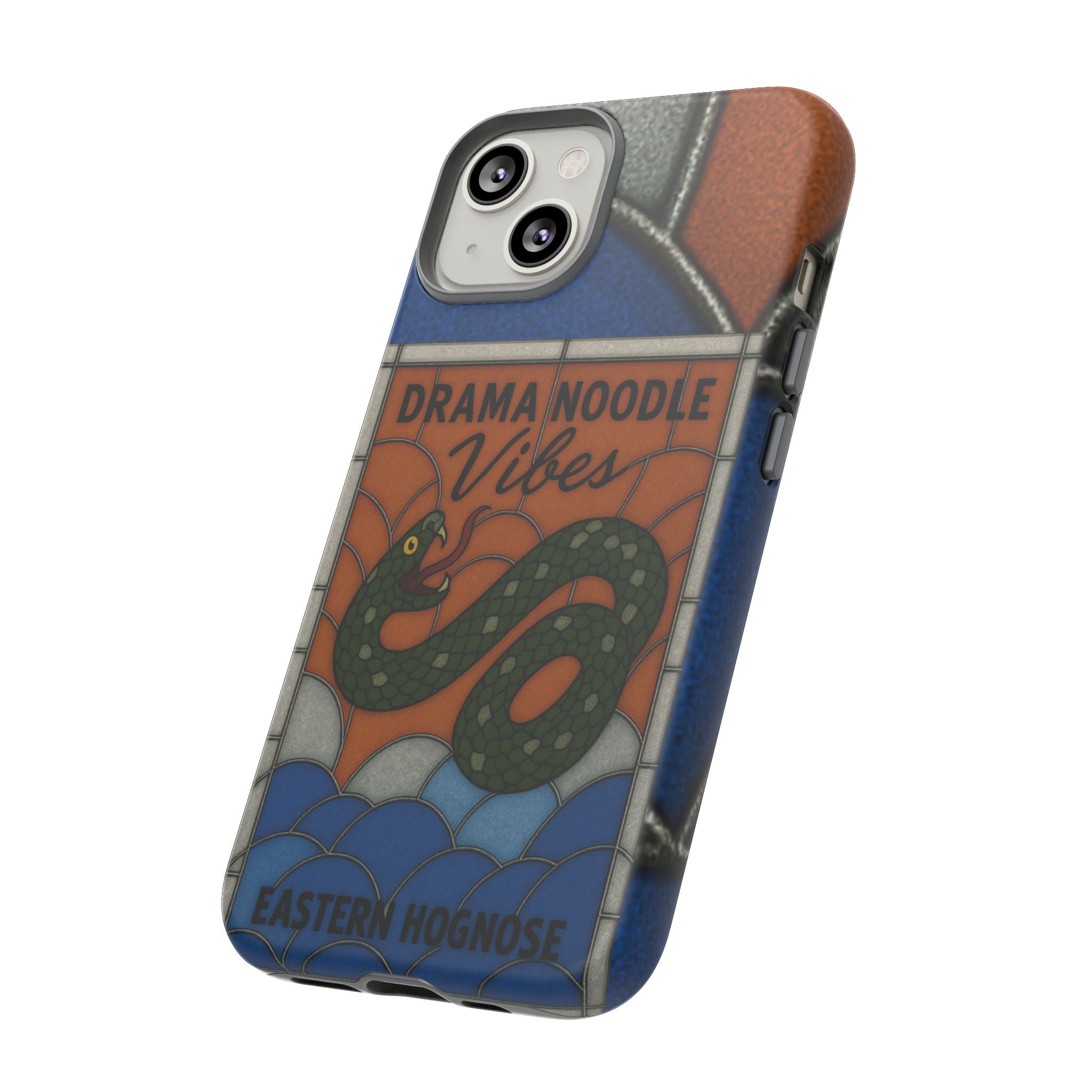 Stained Glass Snake Phone Case – Vibrant Drama Noodle Aesthetic Cover