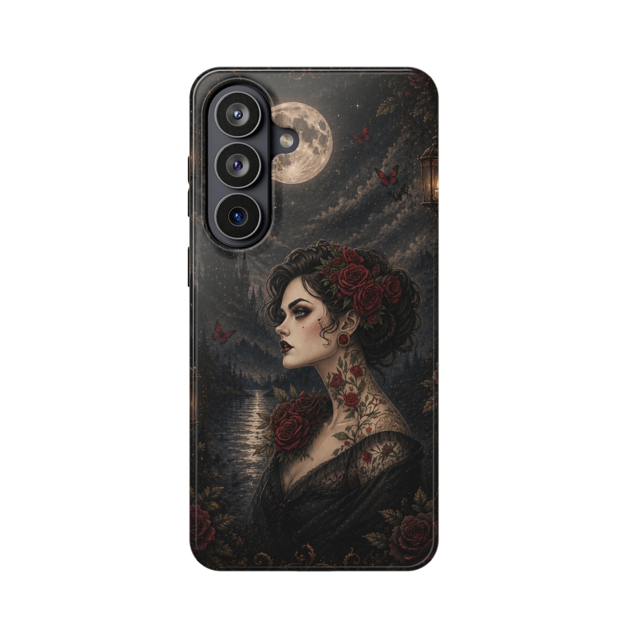 Gothic Rose Portrait Phone Case – Dark Romance MagSafe-Compatible Cover