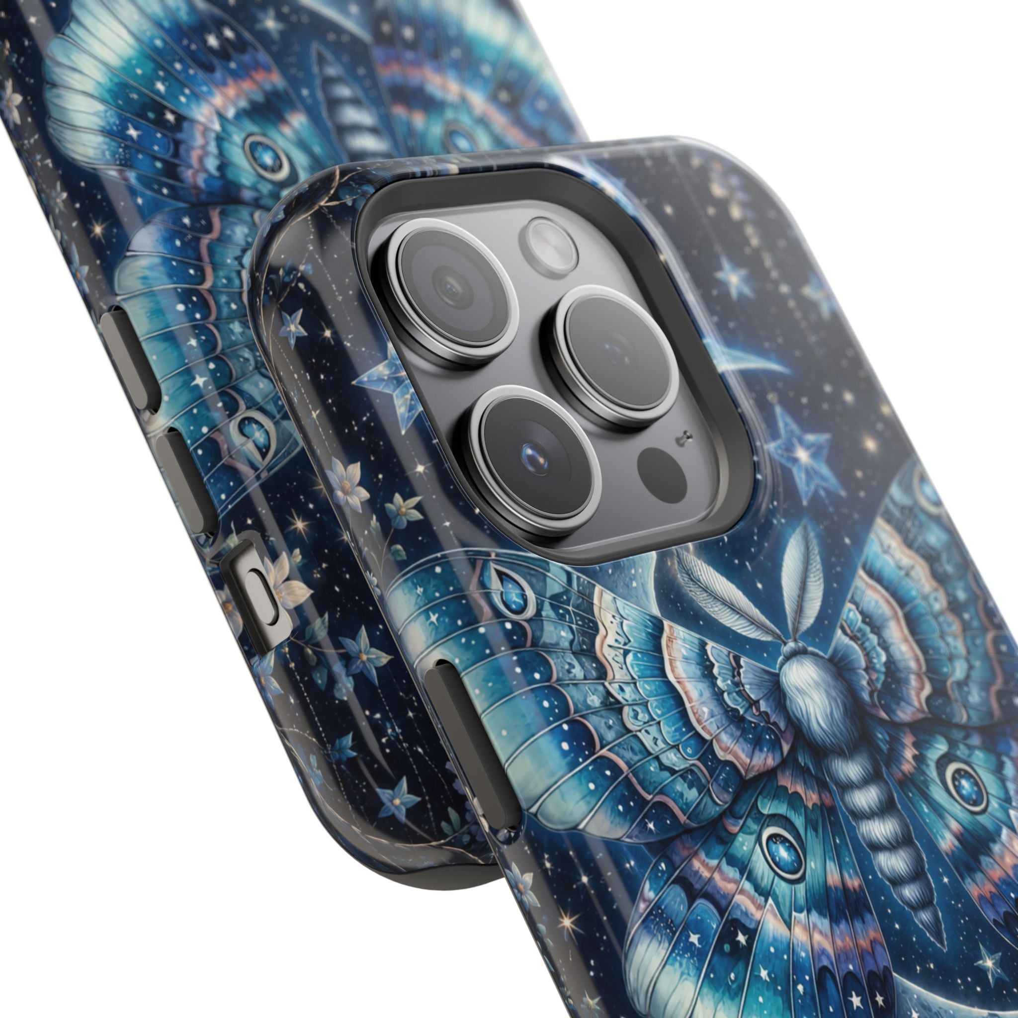 Mystic Moth Moon Phone Case – Night Sky MagSafe-Compatible Cover