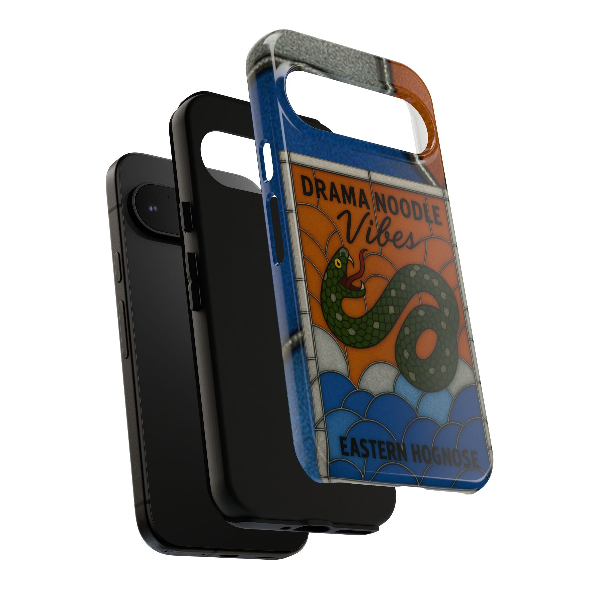 Stained Glass Snake Phone Case – Vibrant Drama Noodle Aesthetic Cover