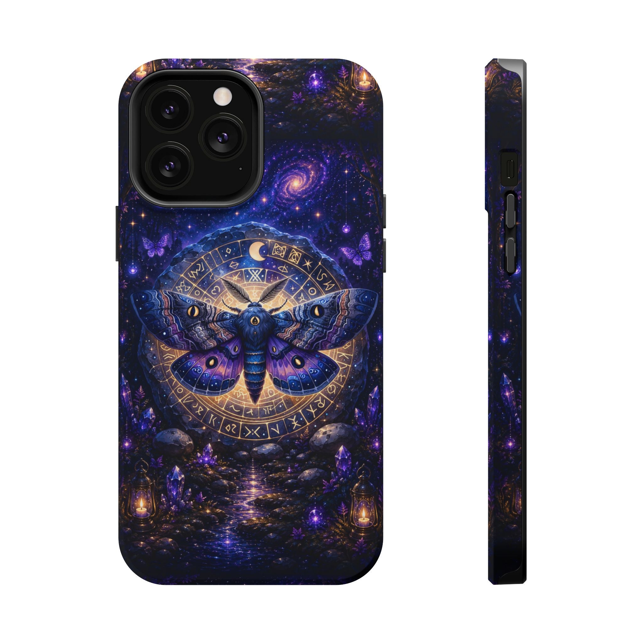 Astrological Moth Phone Case – Celestial MagSafe-Compatible Cover