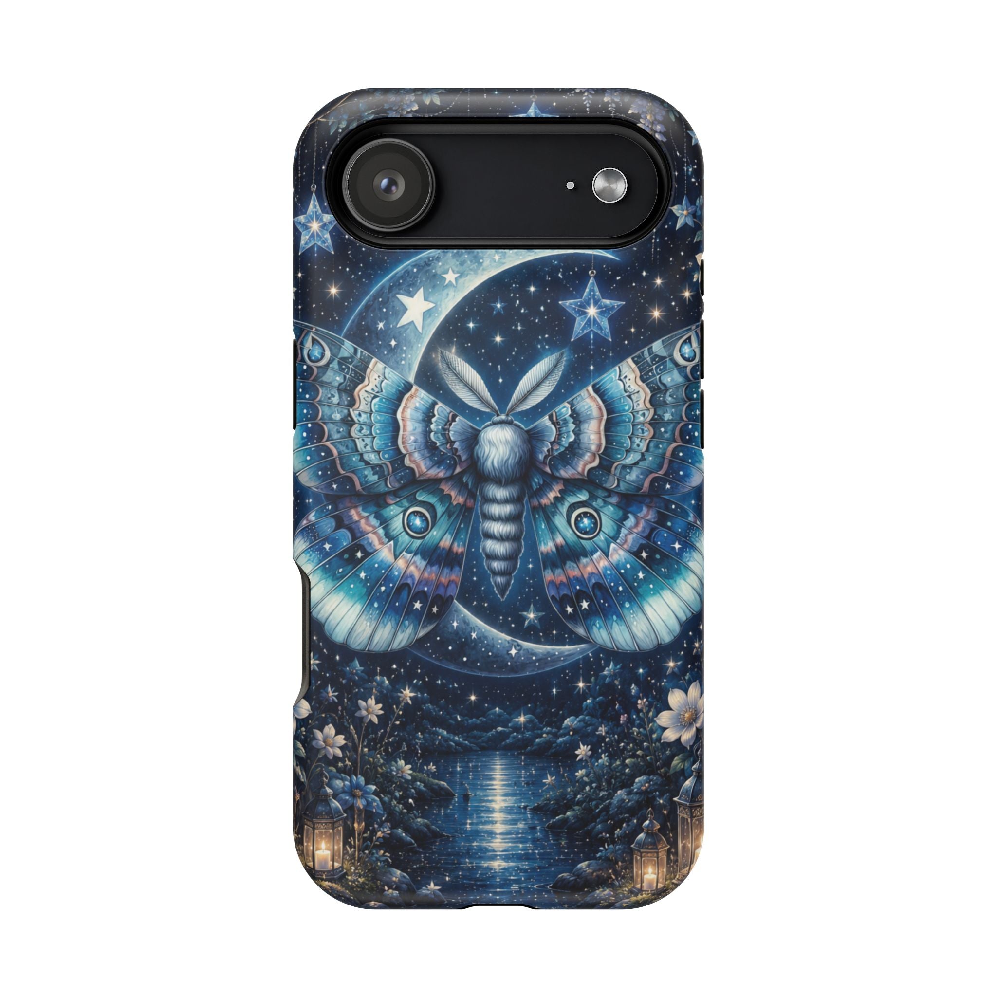 Mystic Moth Moon Phone Case – Night Sky MagSafe-Compatible Cover