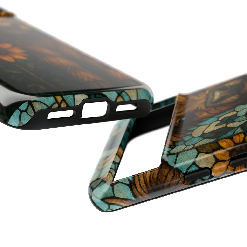 Stained Glass Baby Cow Phone Case – Sunflower Farmhouse Animal Design