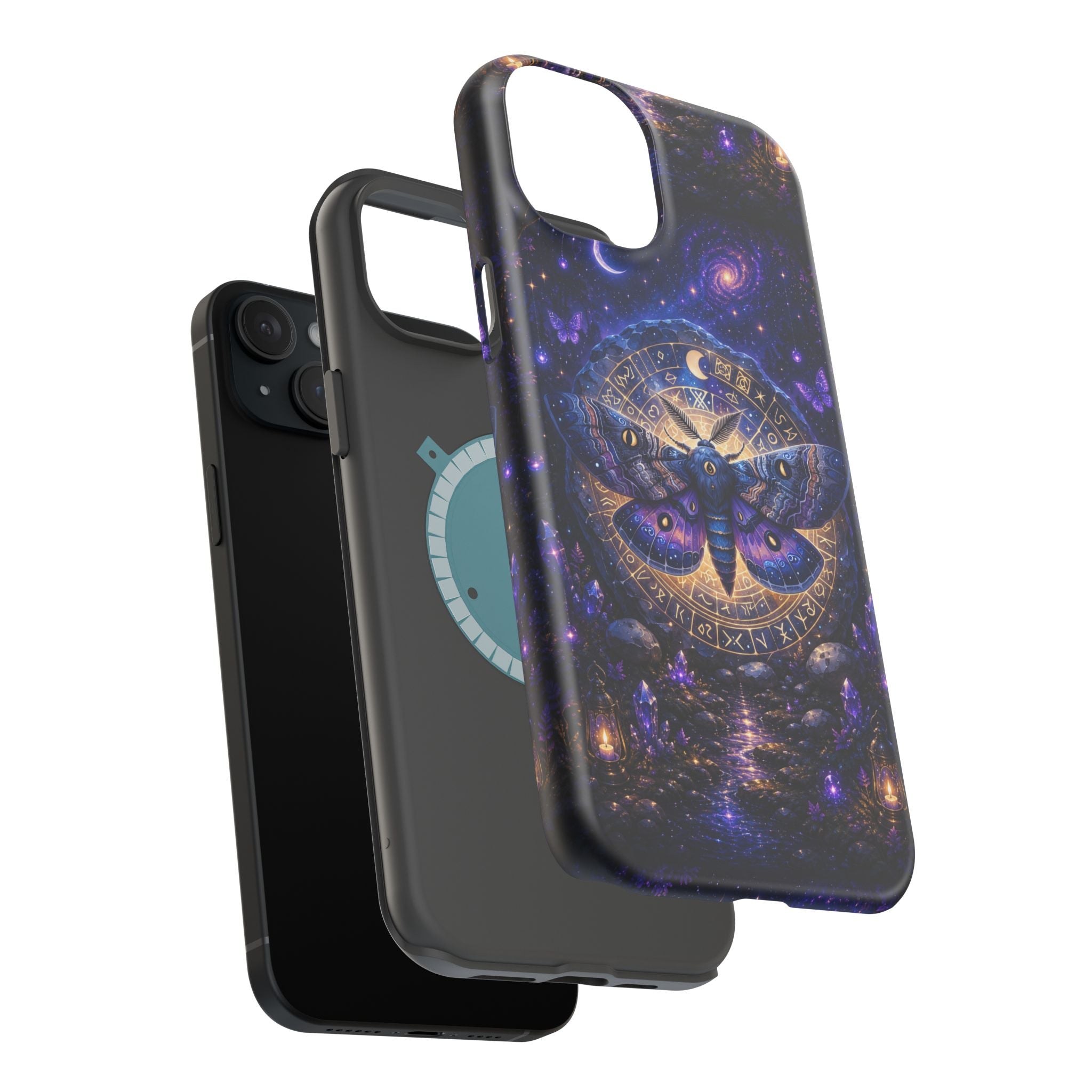 Astrological Moth Phone Case – Celestial MagSafe-Compatible Cover