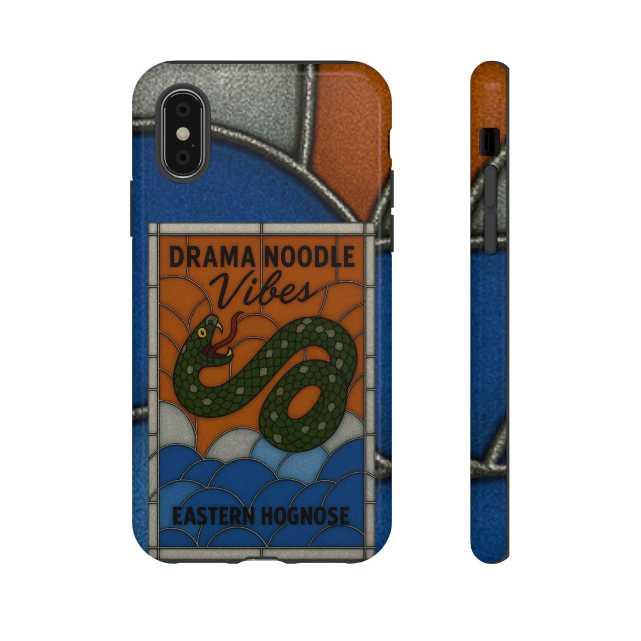 Stained Glass Snake Phone Case – Vibrant Drama Noodle Aesthetic Cover