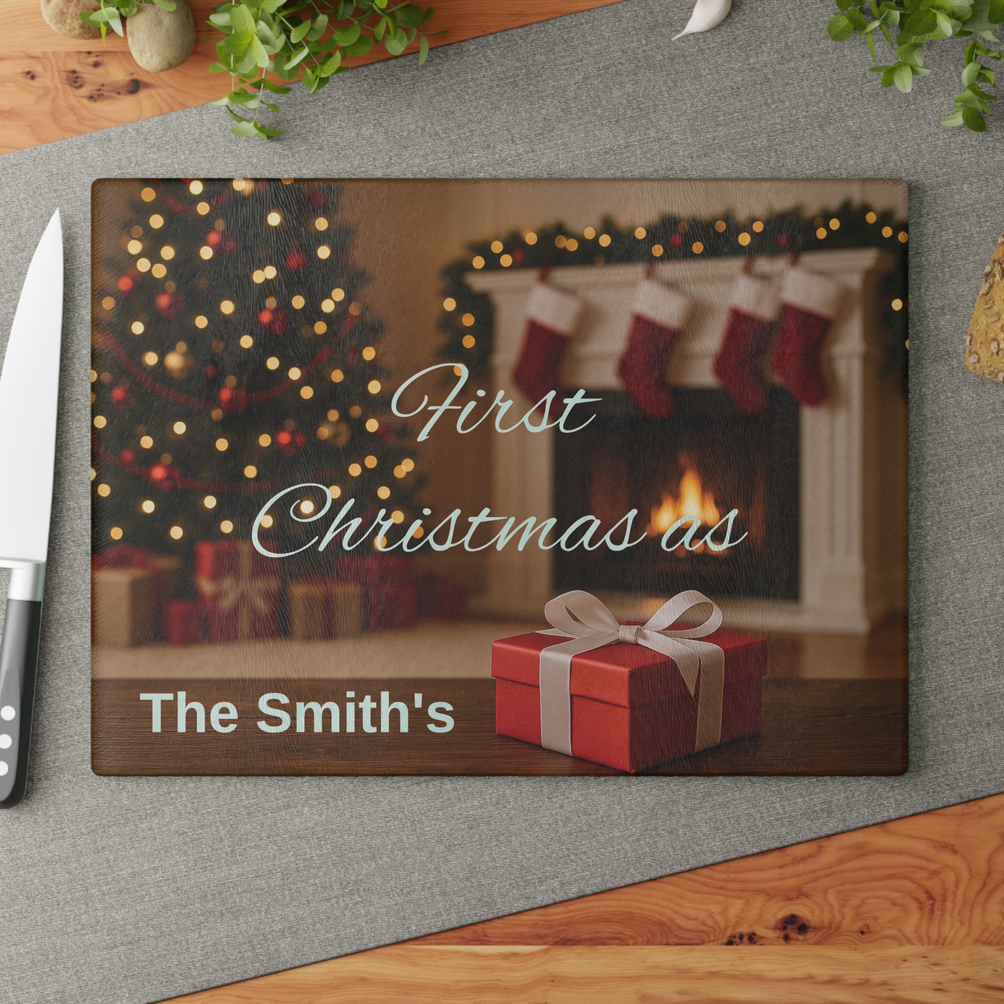 Personalized Glass Cutting Board, Custom Kitchen Decor, Your Photo