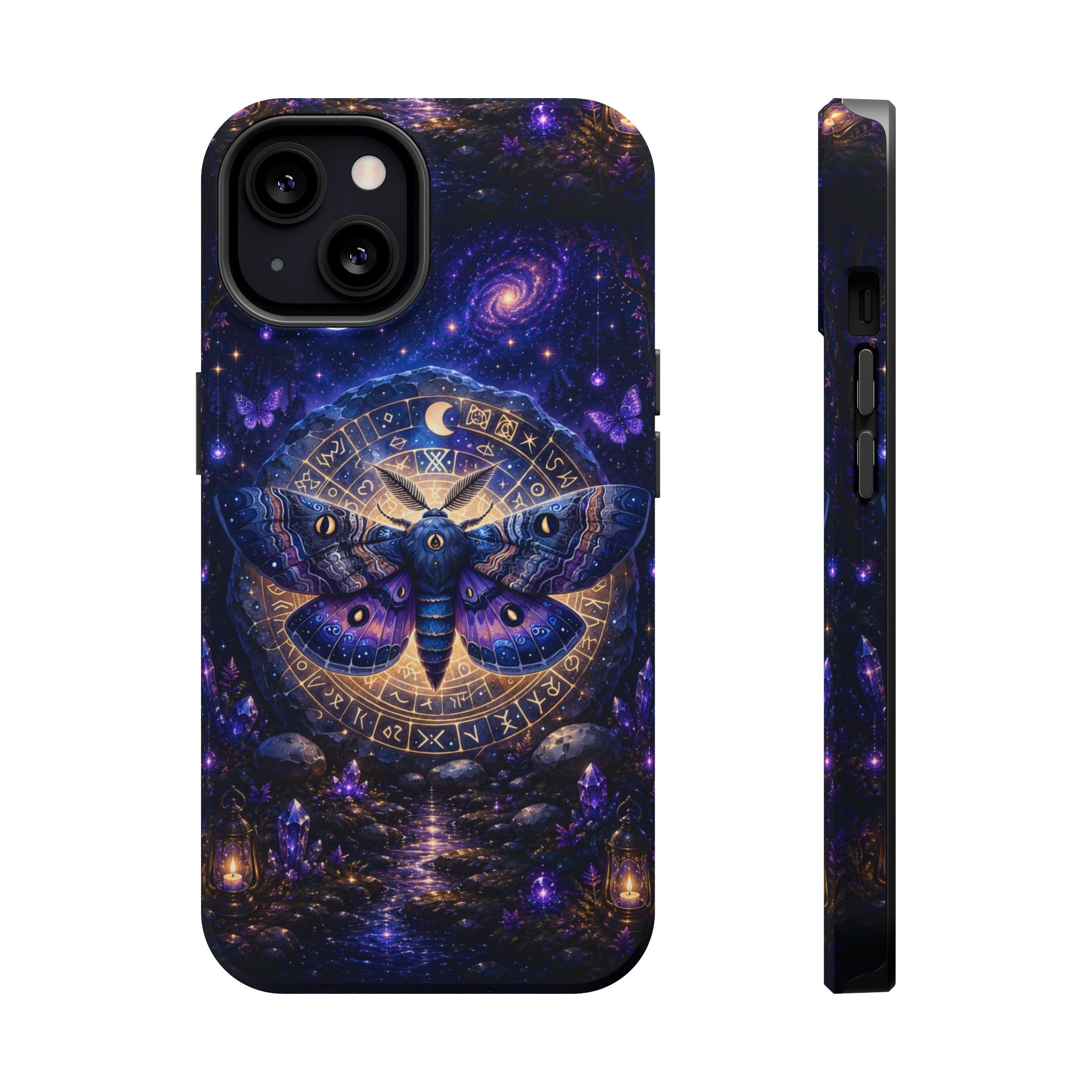 Astrological Moth Phone Case – Celestial MagSafe-Compatible Cover
