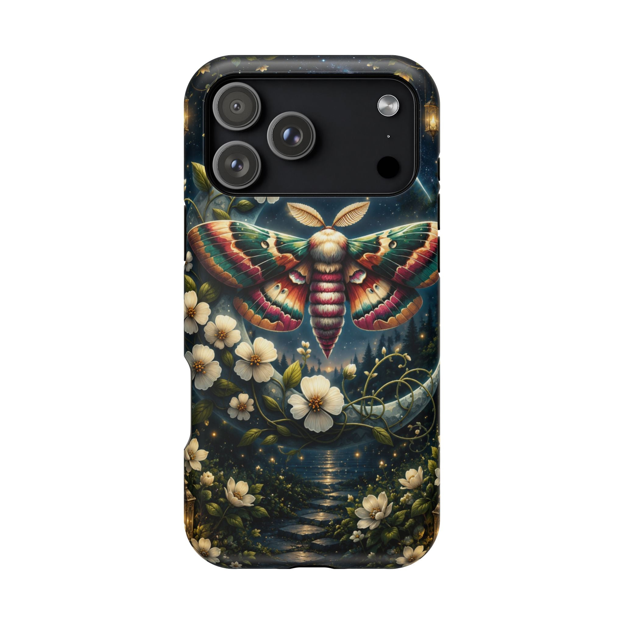 Mystic Moth Floral Nightscape Phone Case – MagSafe Cover