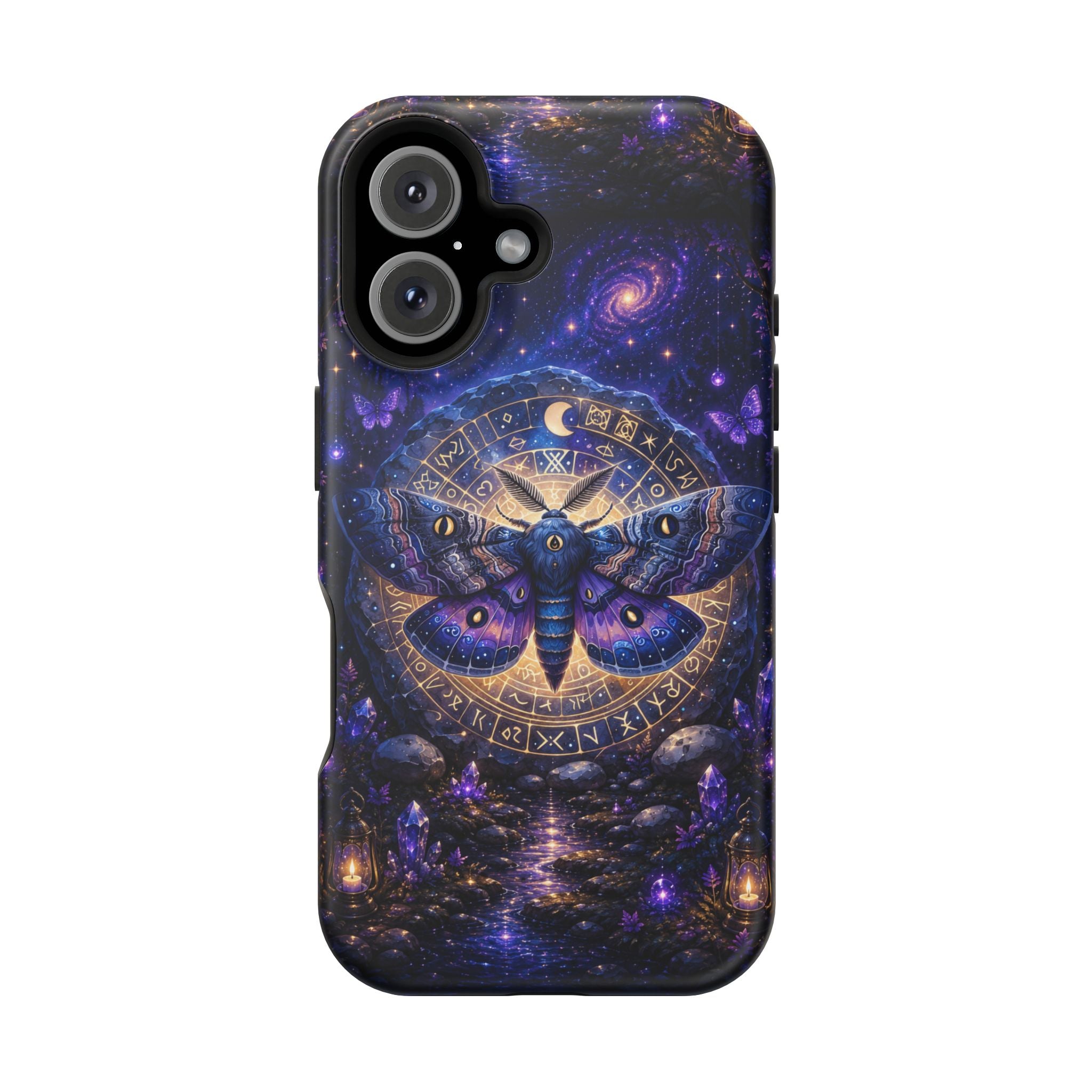 Astrological Moth Phone Case – Celestial MagSafe-Compatible Cover