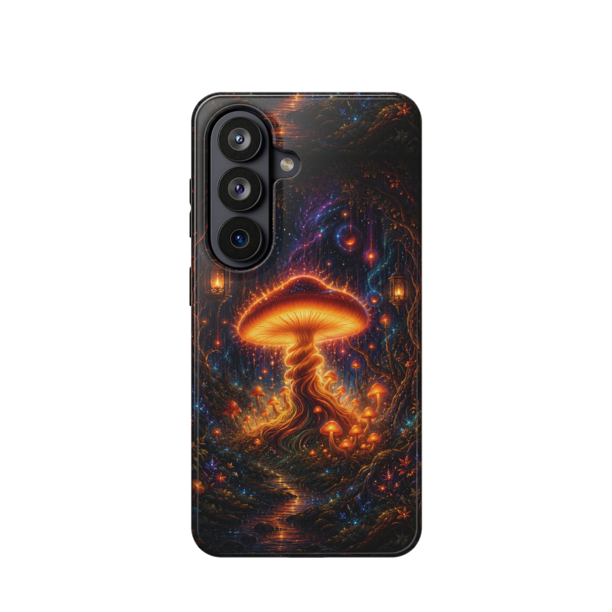Psychedelic Glowing Mushroom Phone Case – MagSafe Galaxy Art Cover