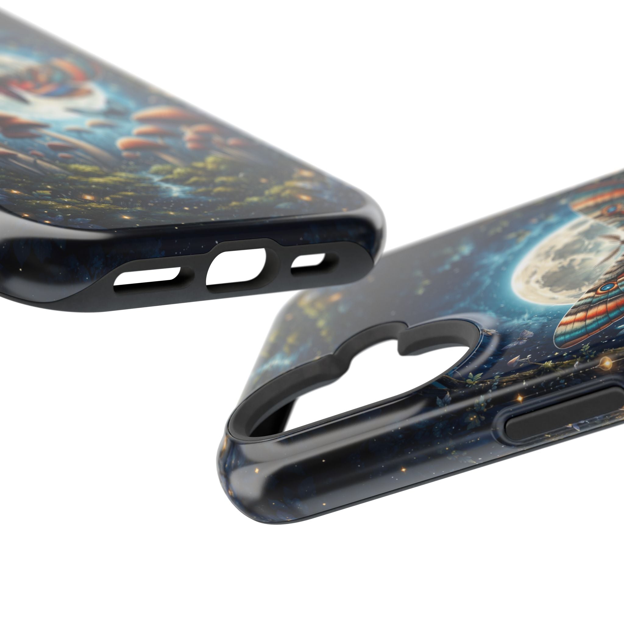 Mystic Moth Moon Phone Case – Whimsical MagSafe-Compatible Cover
