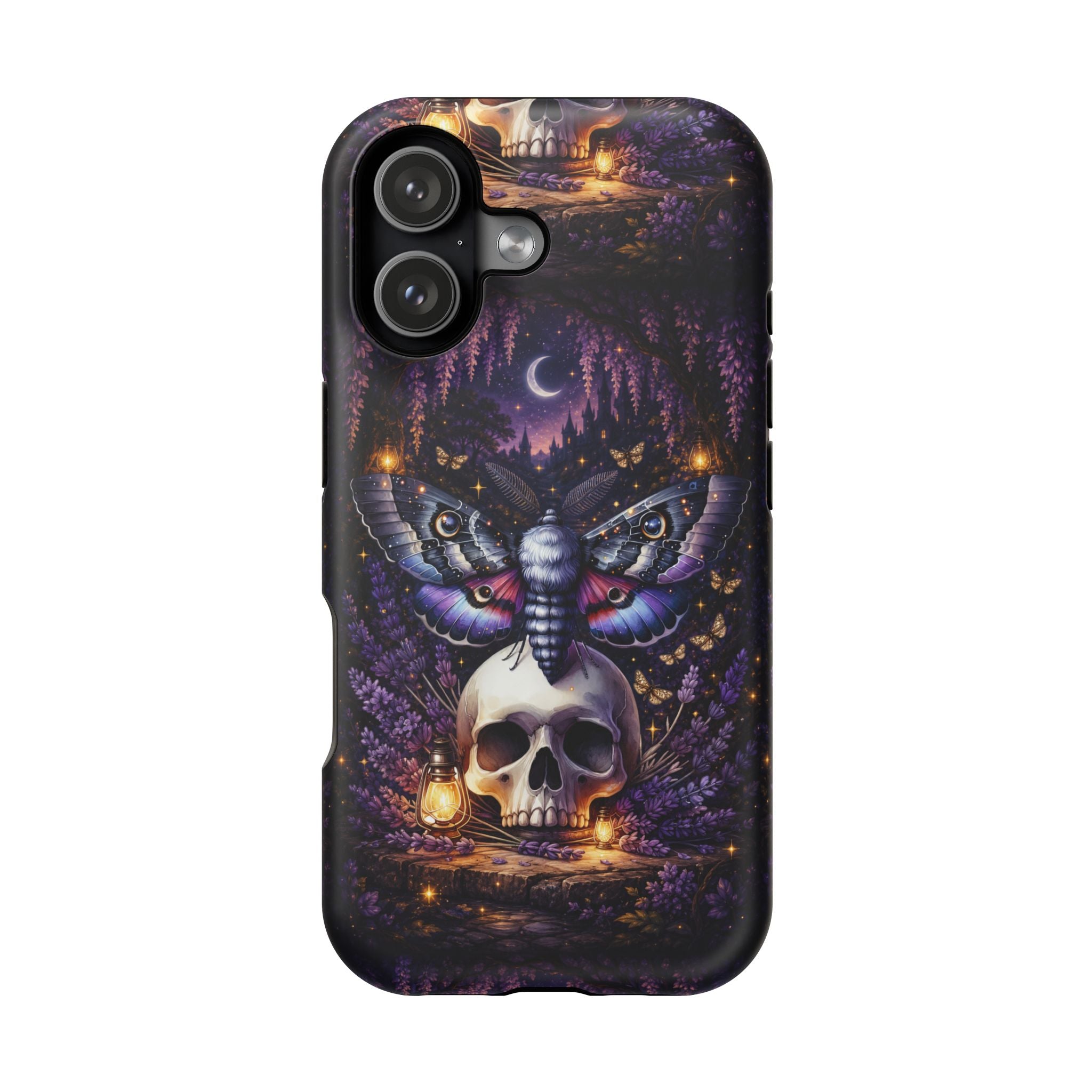 Moth & Skull Phone Case – Dark Mystical MagSafe-Compatible Cover