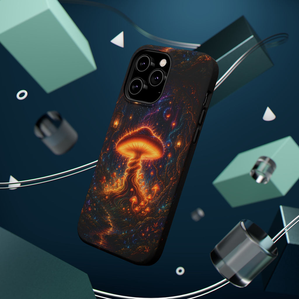 Psychedelic Glowing Mushroom Phone Case – MagSafe Galaxy Art Cover