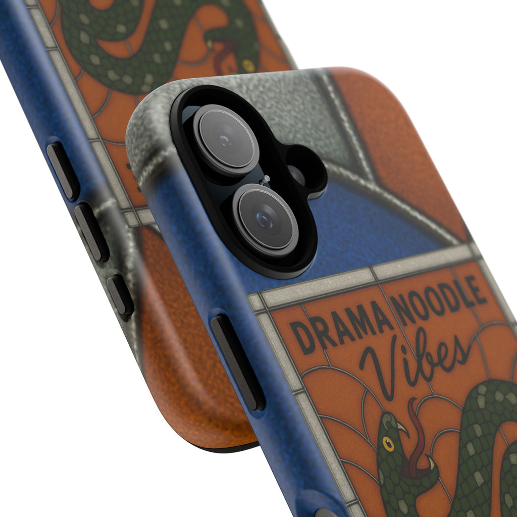 Stained Glass Snake Phone Case – Vibrant Drama Noodle Aesthetic Cover