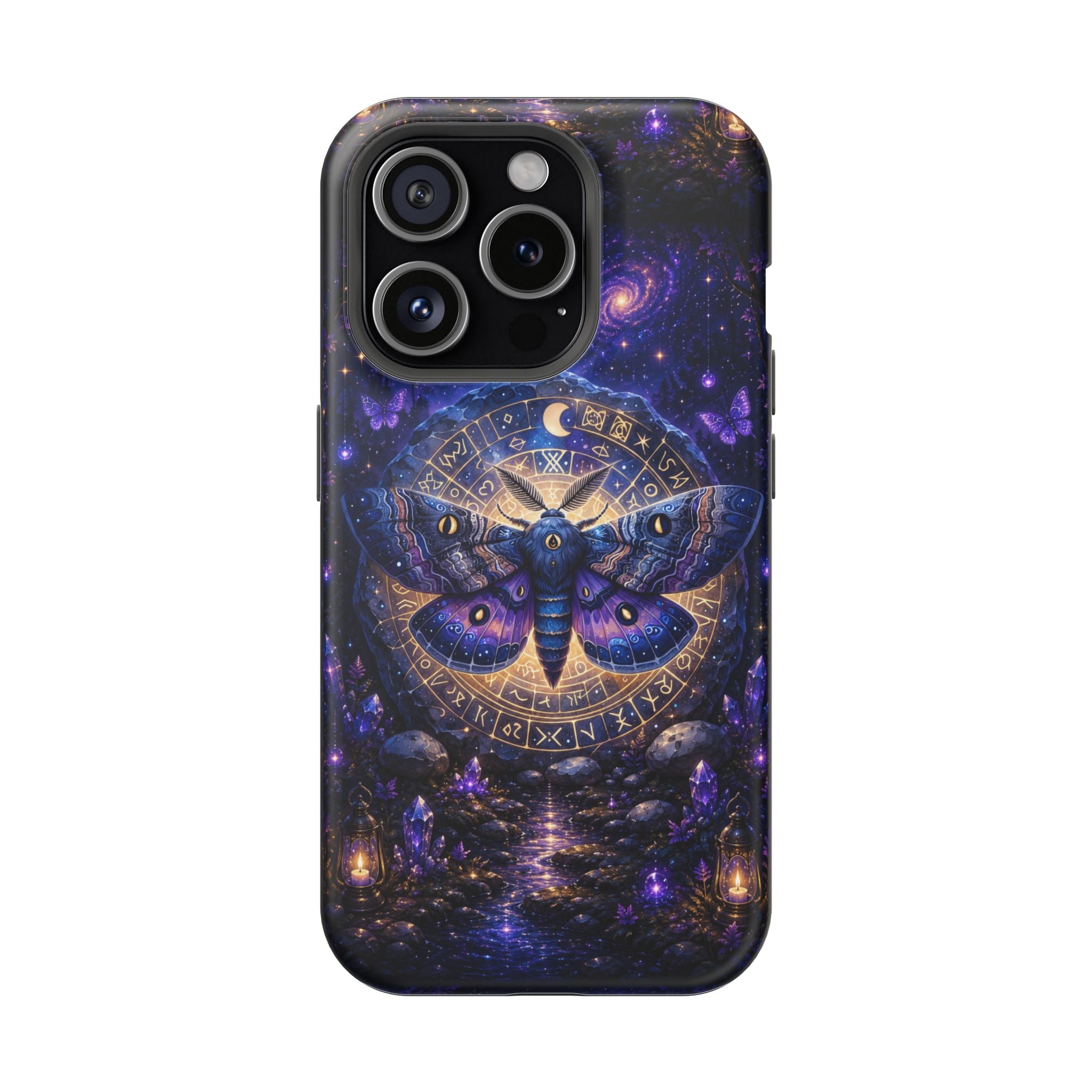 Astrological Moth Phone Case – Celestial MagSafe-Compatible Cover
