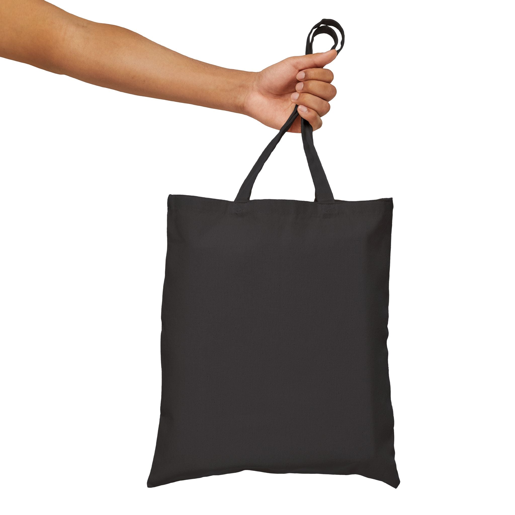 Fueled By Caffeine and Crafting Cotton Canvas Tote Bag, Black or Neutral Color, Reusable Grocery Bag, Crafting Group Matching Totes