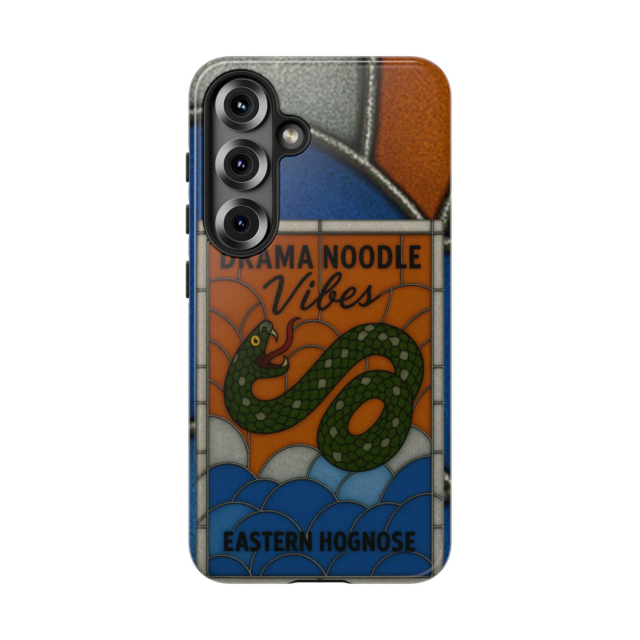 Stained Glass Snake Phone Case – Vibrant Drama Noodle Aesthetic Cover
