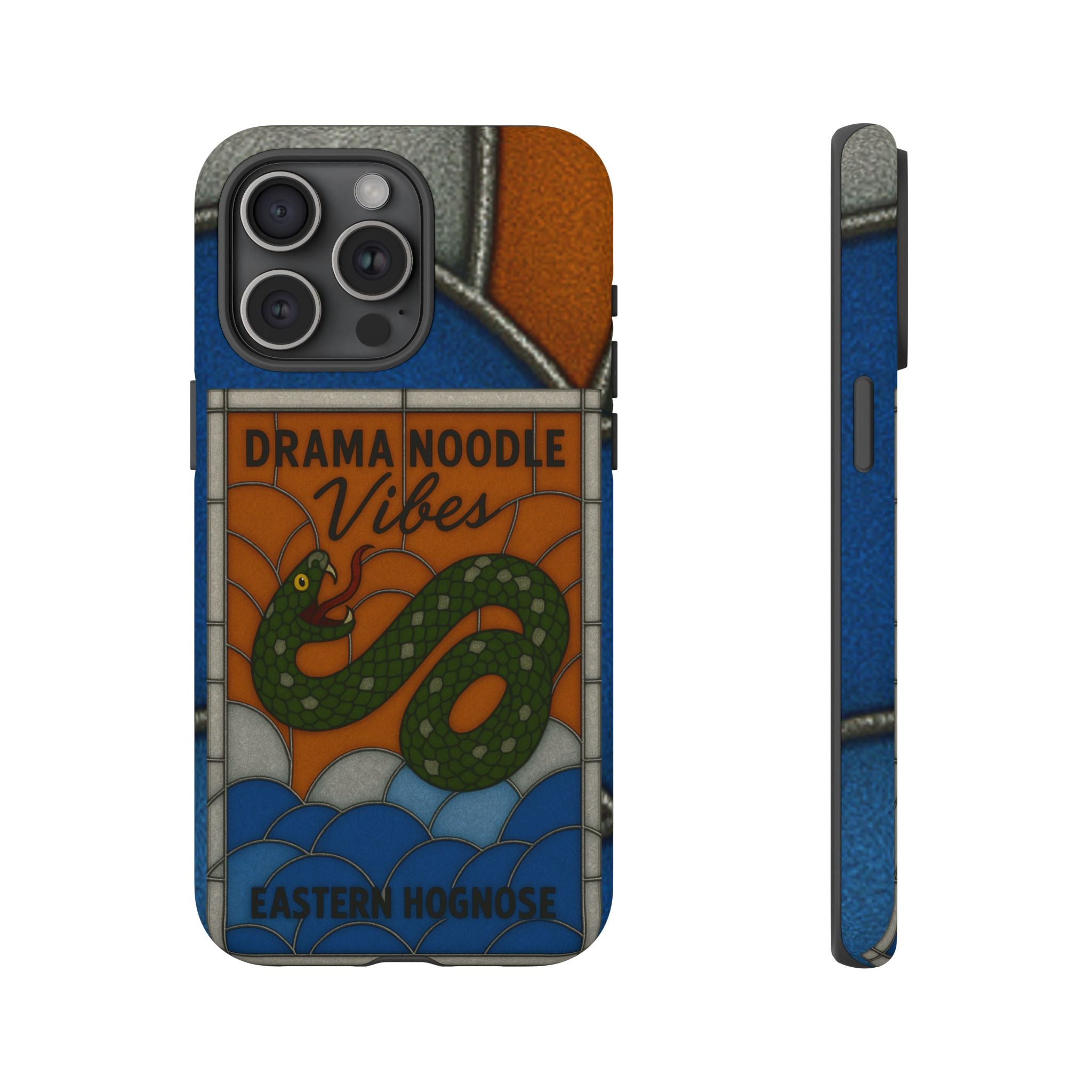 Stained Glass Snake Phone Case – Vibrant Drama Noodle Aesthetic Cover