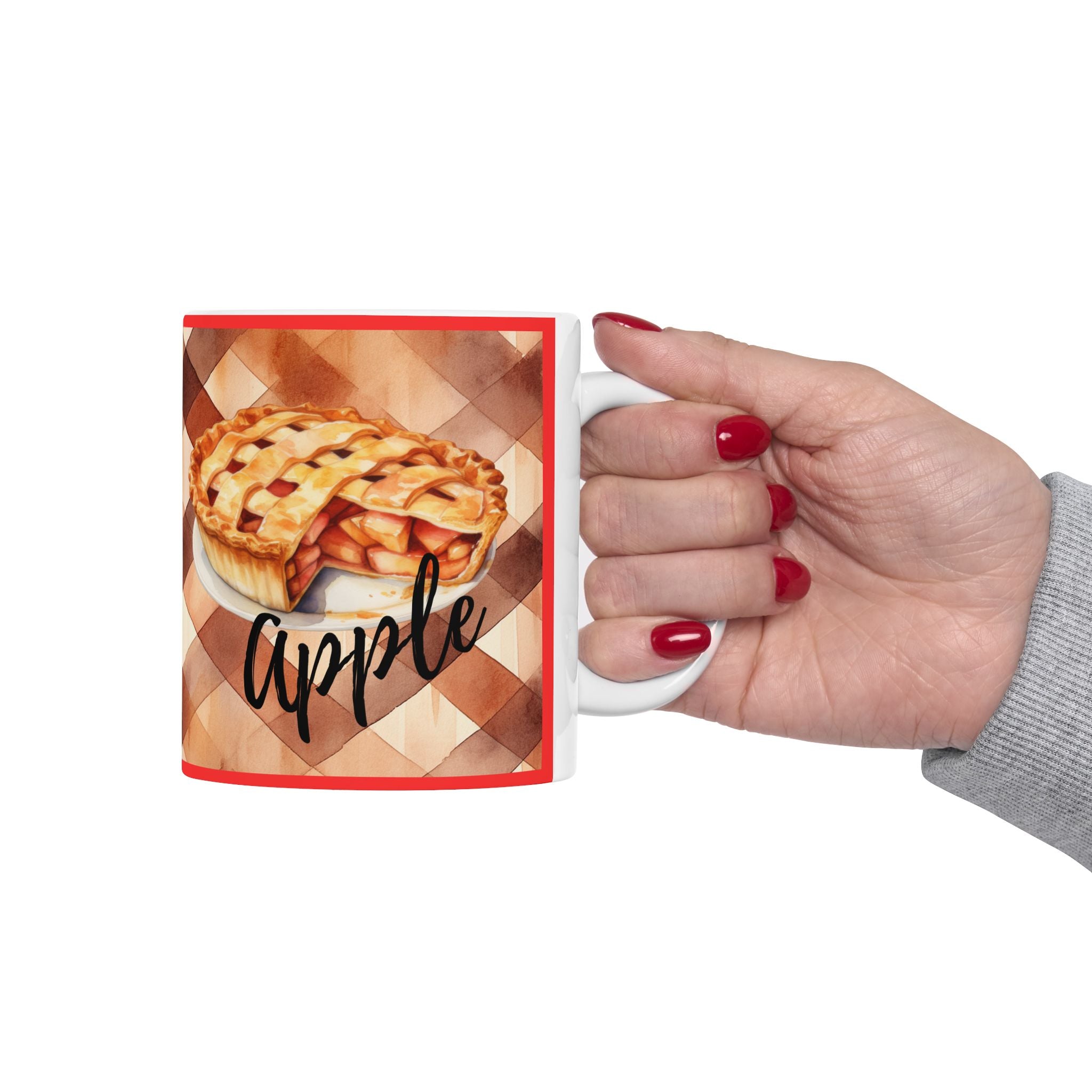 Apple Pie Coffee Mug, Cozy Coffee and Dessert Ceramic Cup