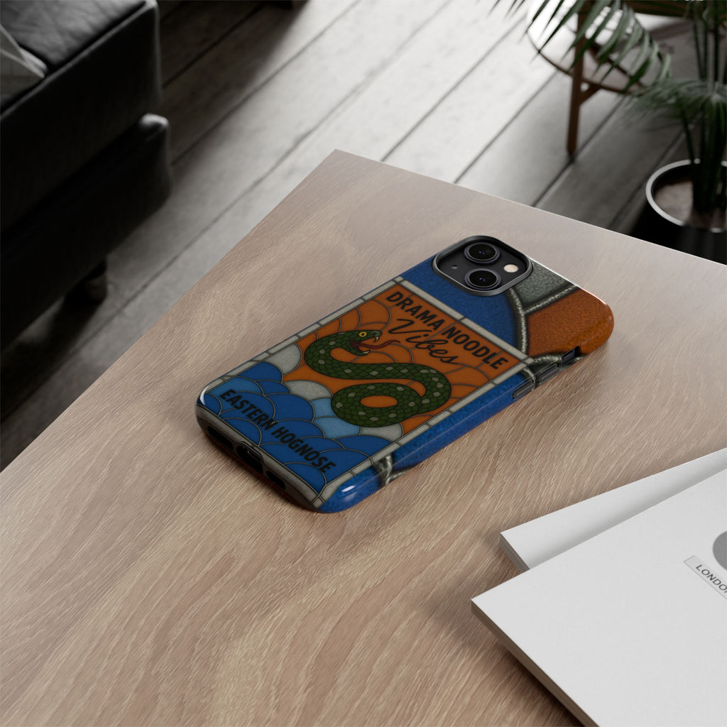 Stained Glass Snake Phone Case – Vibrant Drama Noodle Aesthetic Cover