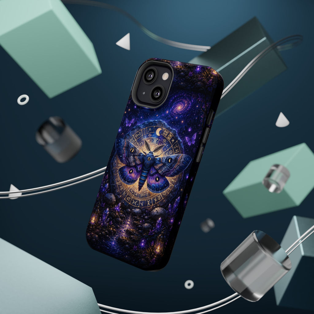 Astrological Moth Phone Case – Celestial MagSafe-Compatible Cover