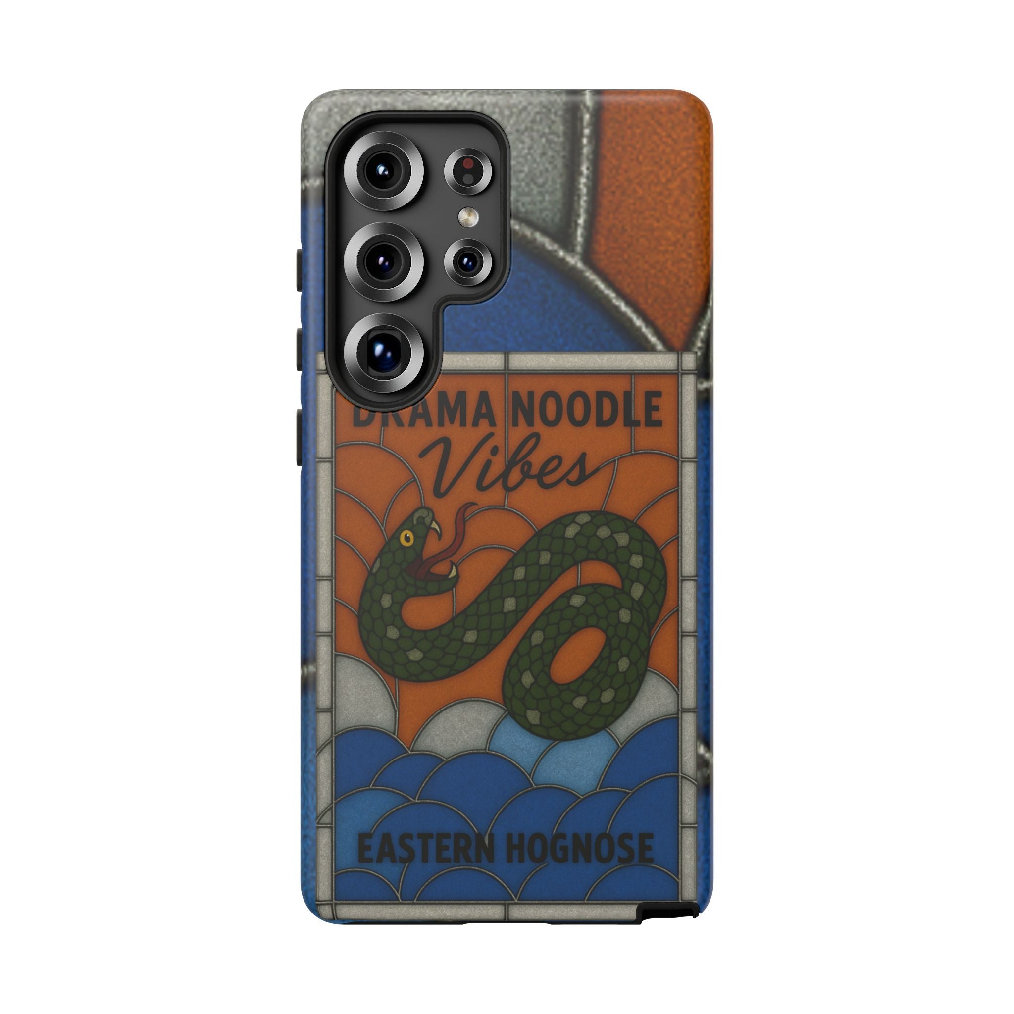 Stained Glass Snake Phone Case – Vibrant Drama Noodle Aesthetic Cover
