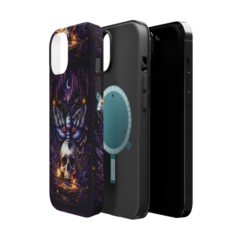 Moth & Skull Phone Case – Dark Mystical MagSafe-Compatible Cover