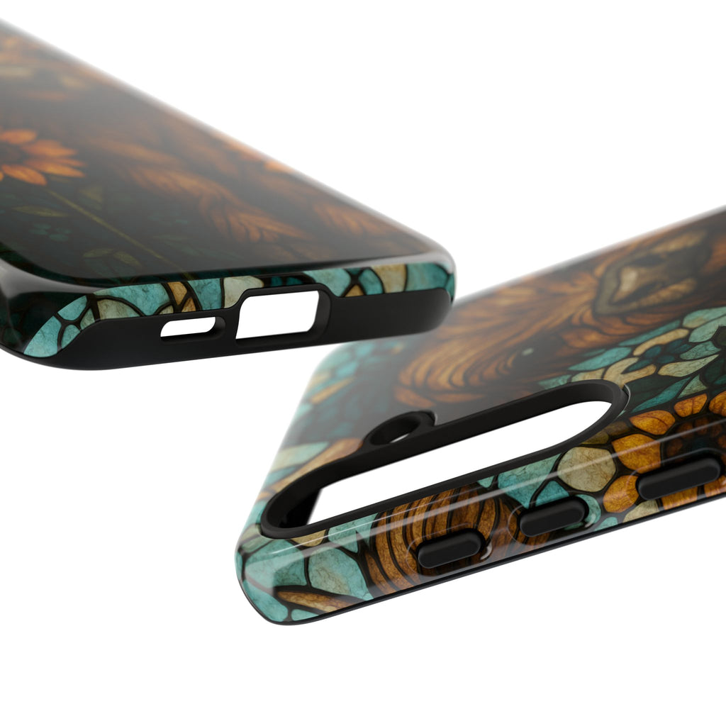 Stained Glass Baby Cow Phone Case – Sunflower Farmhouse Animal Design