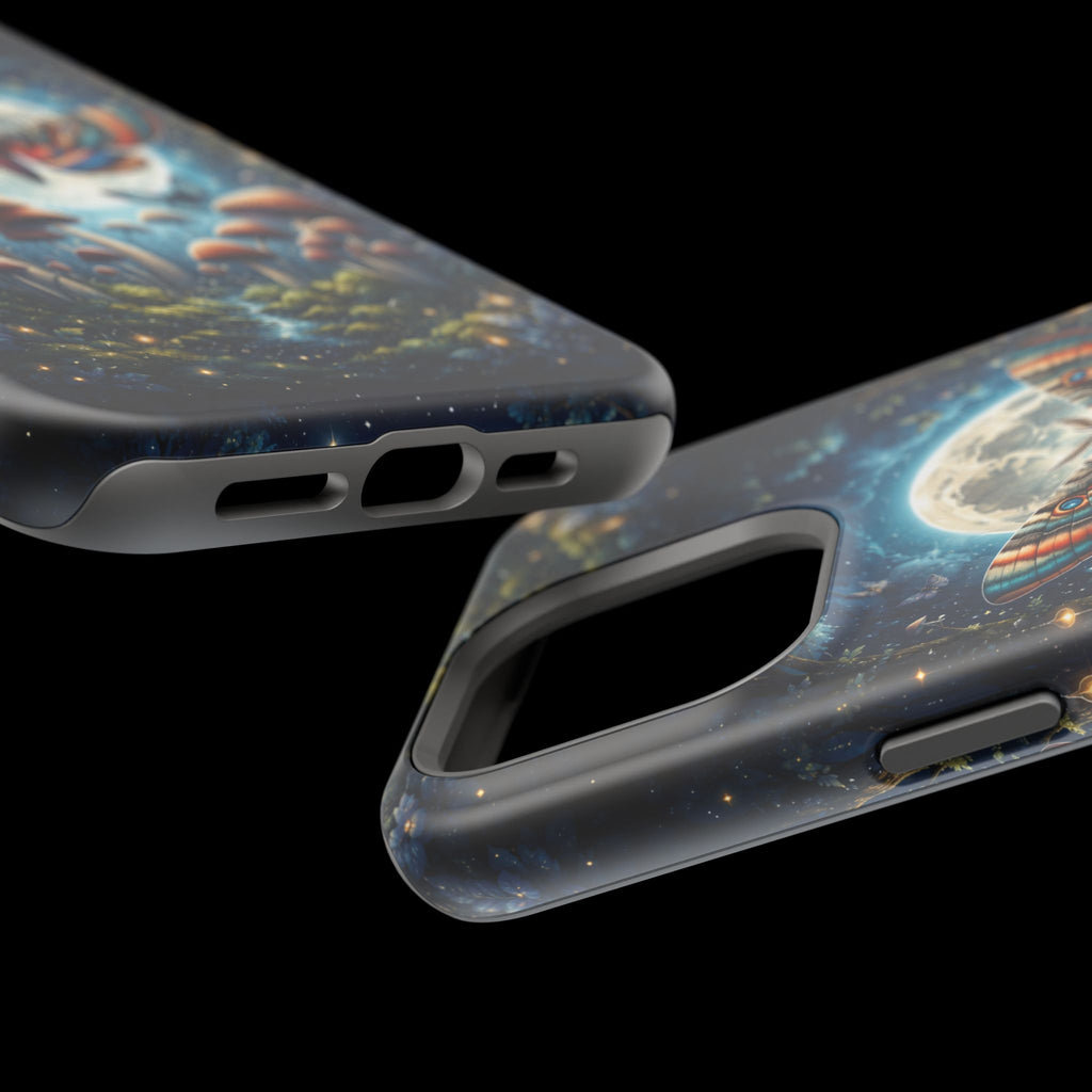 Mystic Moth Moon Phone Case – Whimsical MagSafe-Compatible Cover