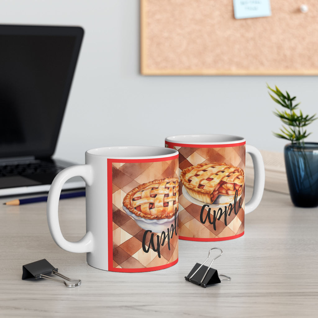 Apple Pie Coffee Mug, Cozy Coffee and Dessert Ceramic Cup