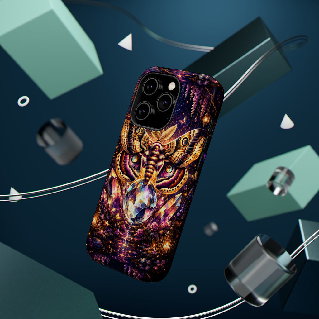 Mystic Moth Crystal Phone Case – Jewel-Toned MagSafe-Compatible Cover