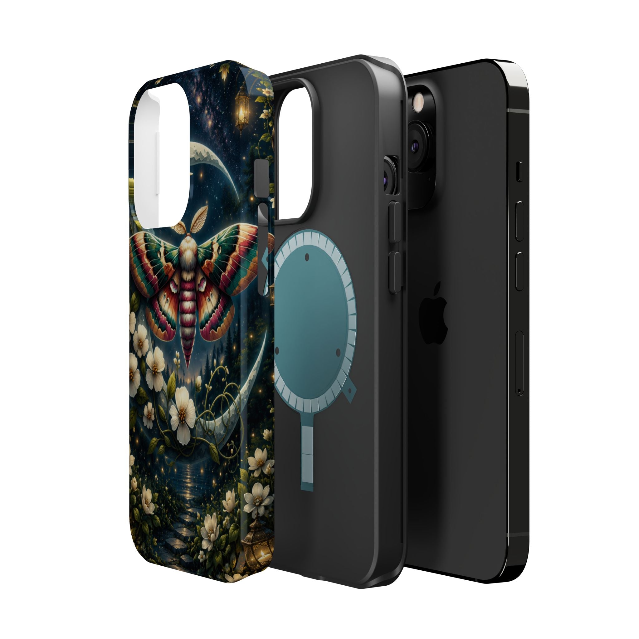 Mystic Moth Floral Nightscape Phone Case – MagSafe Cover