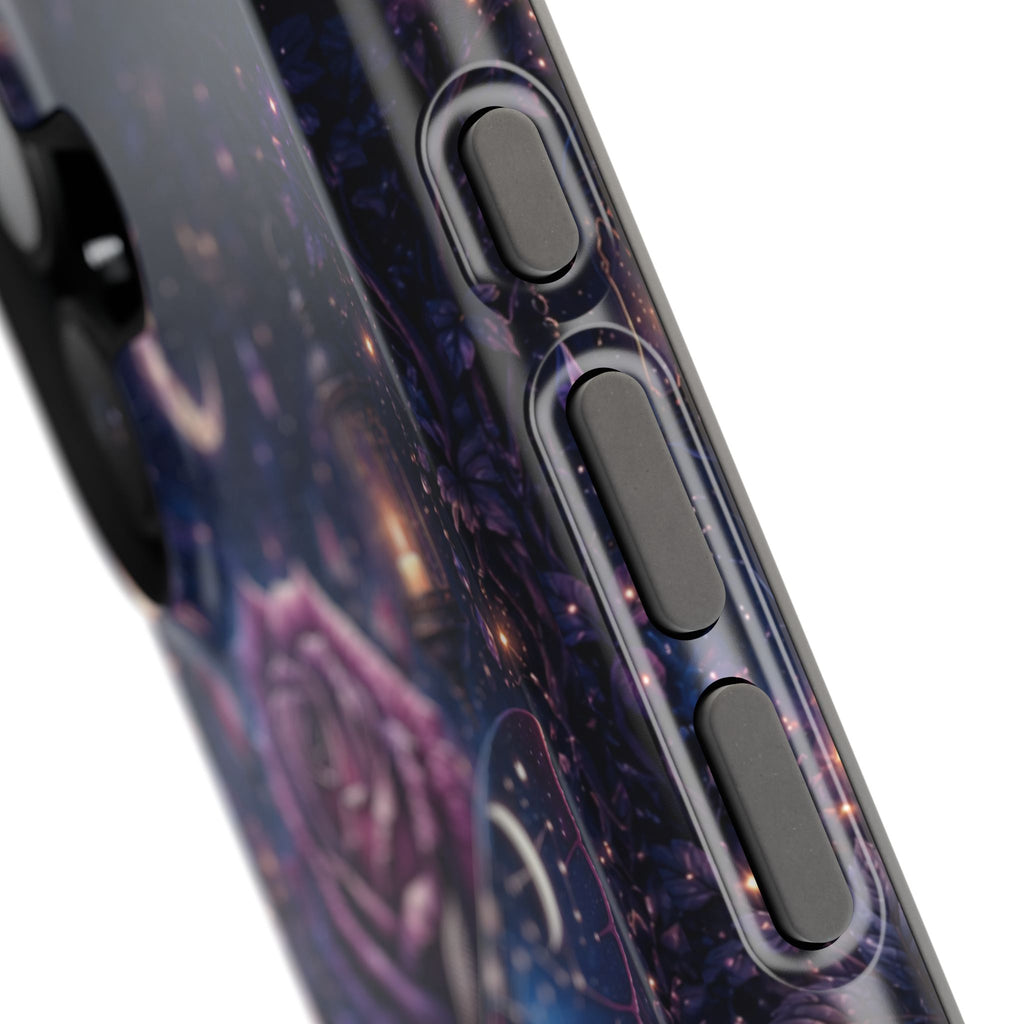 Mystical Rose & Moth Phone Case – Floral MagSafe-Compatible Cover