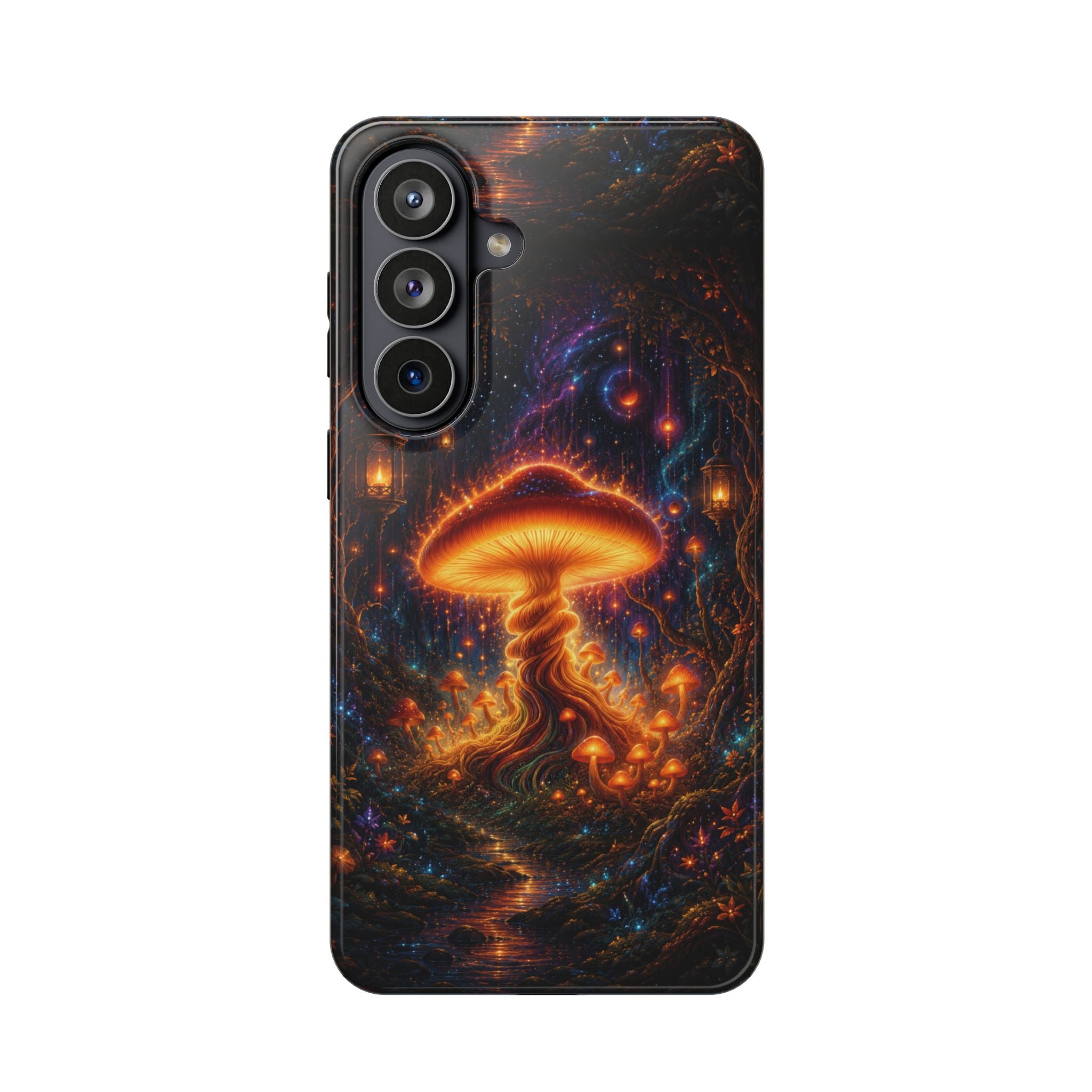 Psychedelic Glowing Mushroom Phone Case – MagSafe Galaxy Art Cover
