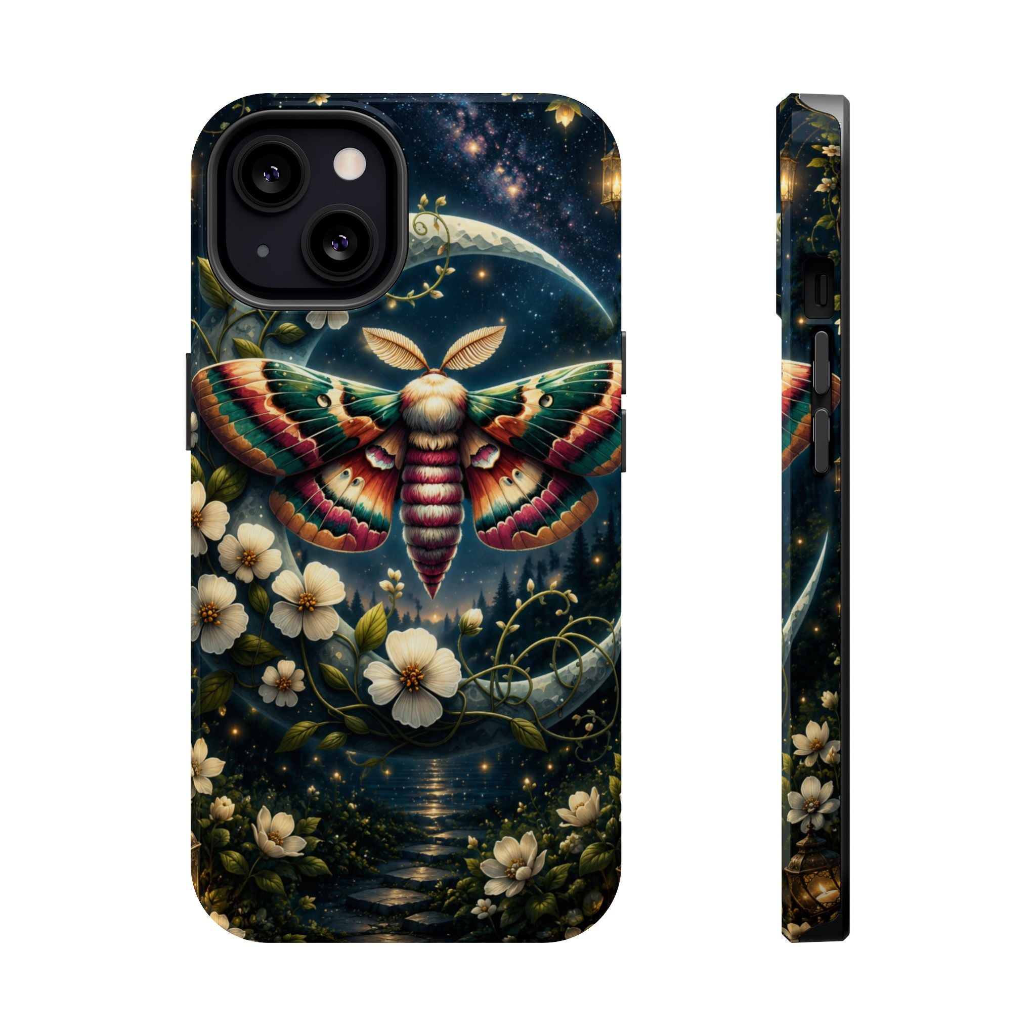 Mystic Moth Floral Nightscape Phone Case – MagSafe Cover