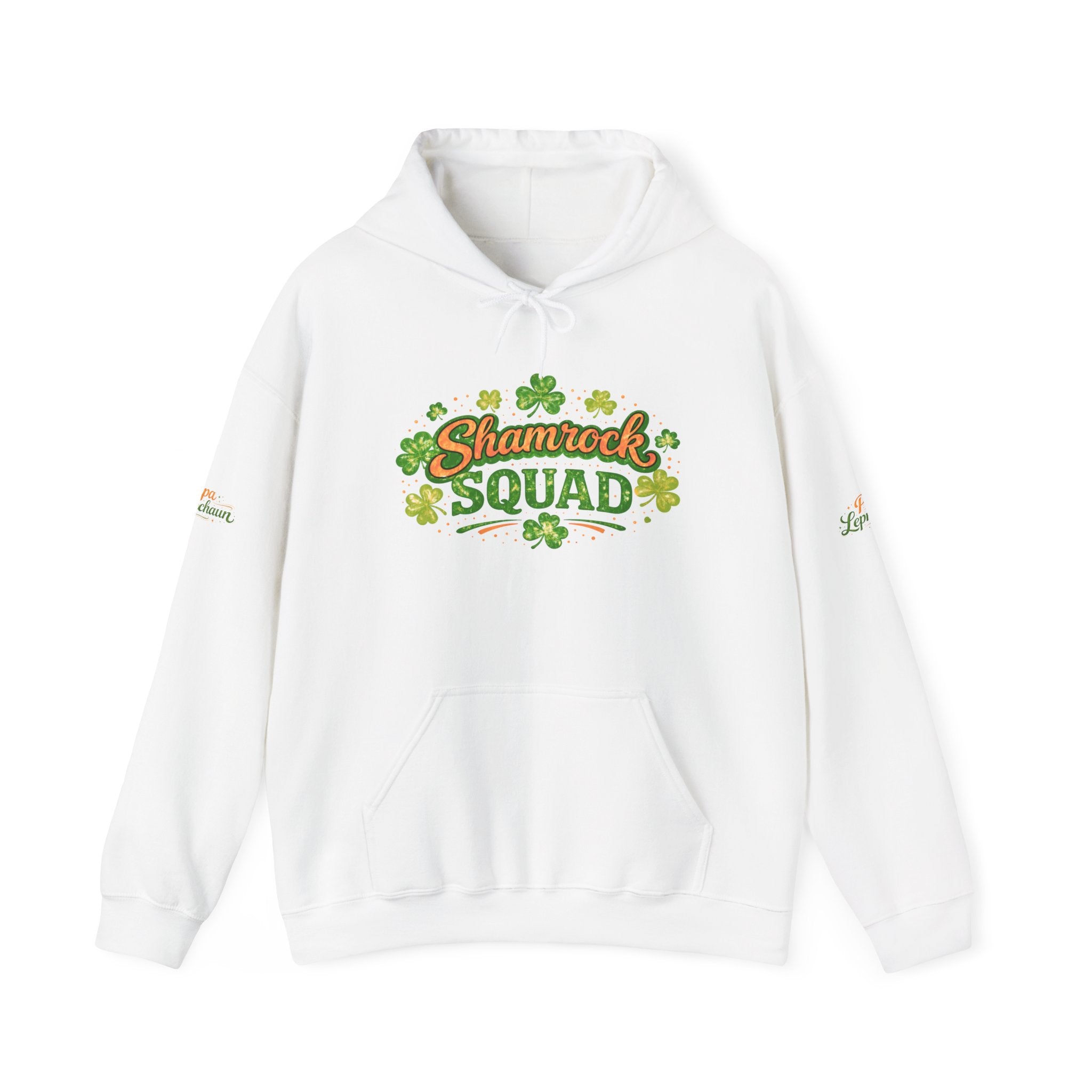 Papa Leprechaun Shamrock Squad Hoodie — St. Patrick’s Day Green Clover Sweatshirt