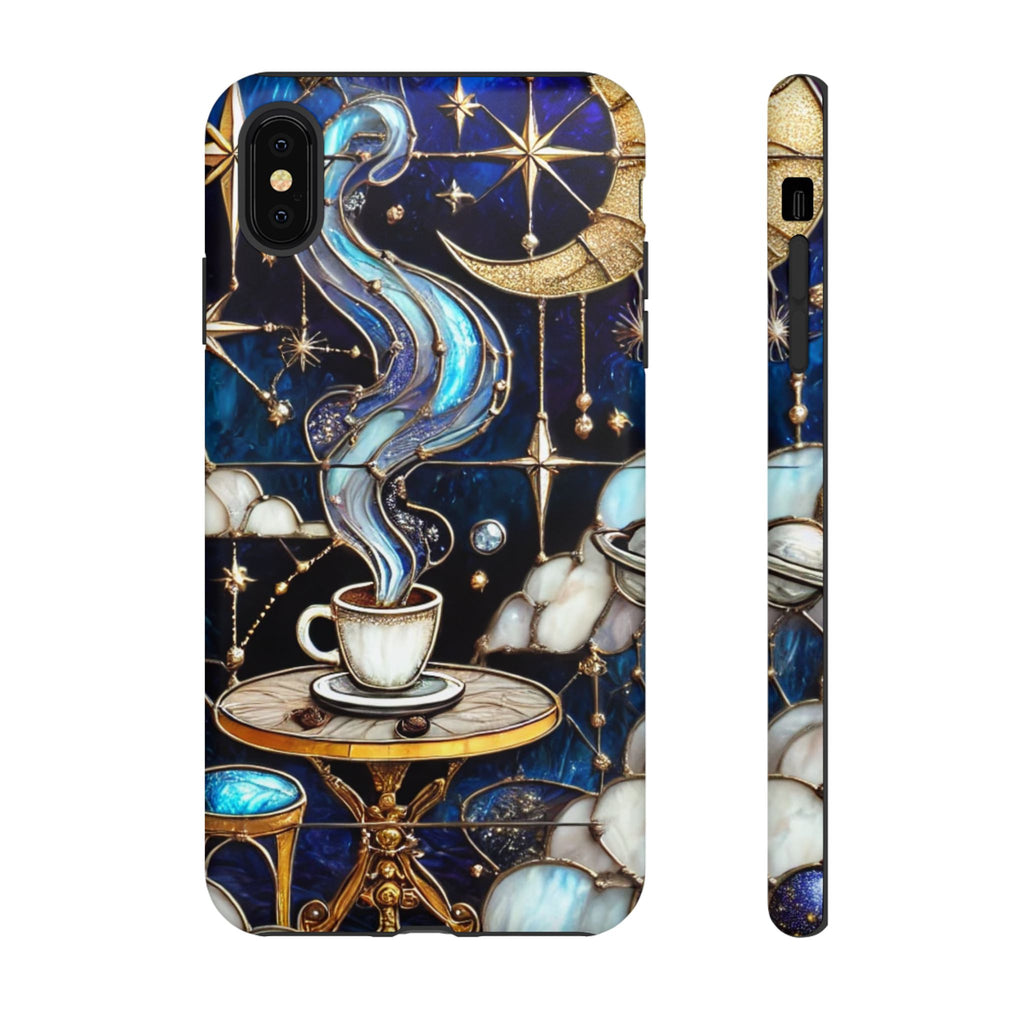 Celestial Stained Glass Coffee iPhone Case – Shockproof 3D Wrap