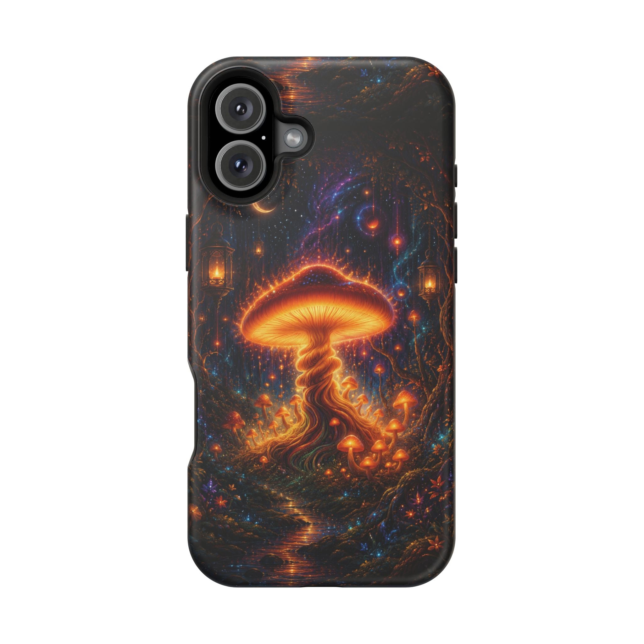 Psychedelic Glowing Mushroom Phone Case – MagSafe Galaxy Art Cover