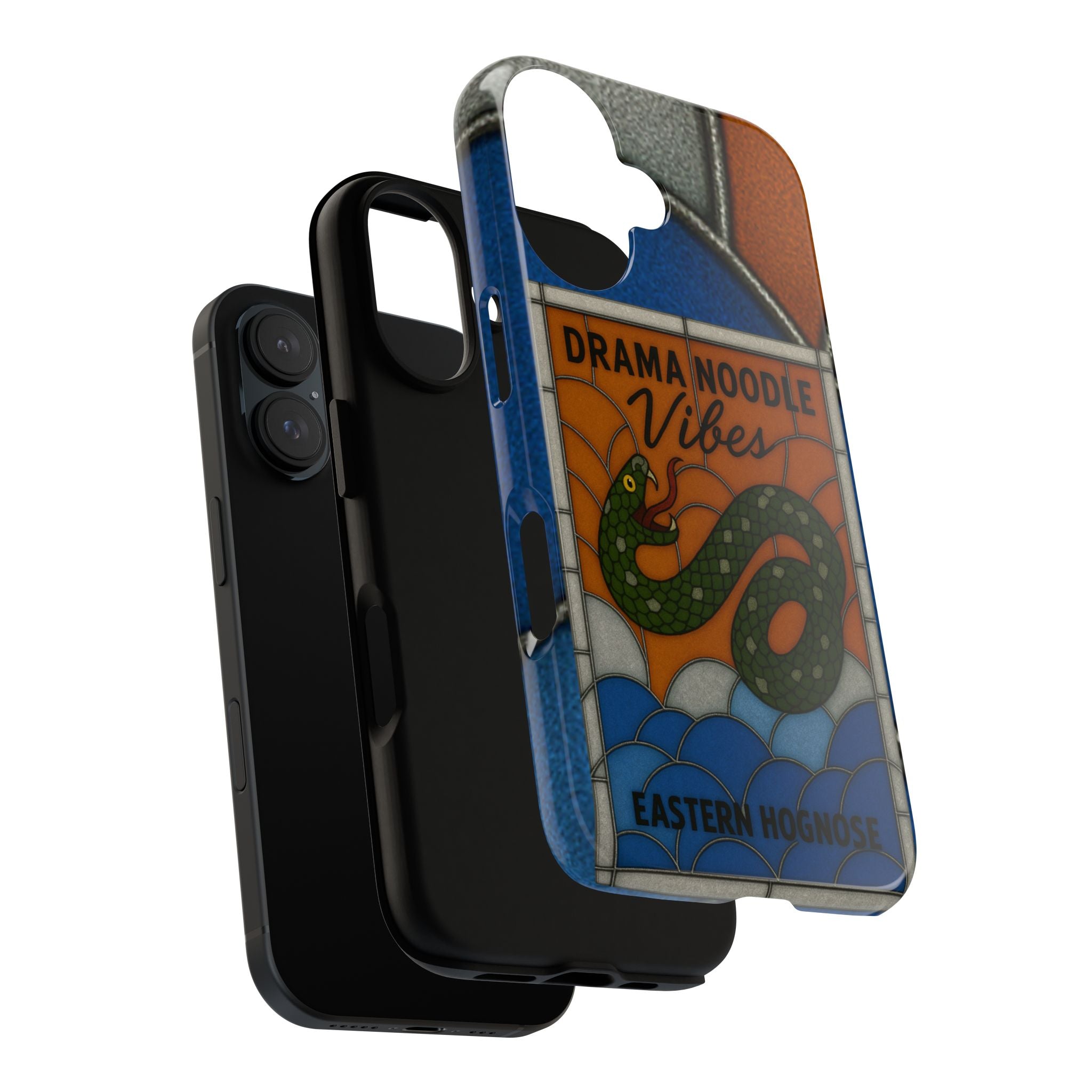 Stained Glass Snake Phone Case – Vibrant Drama Noodle Aesthetic Cover