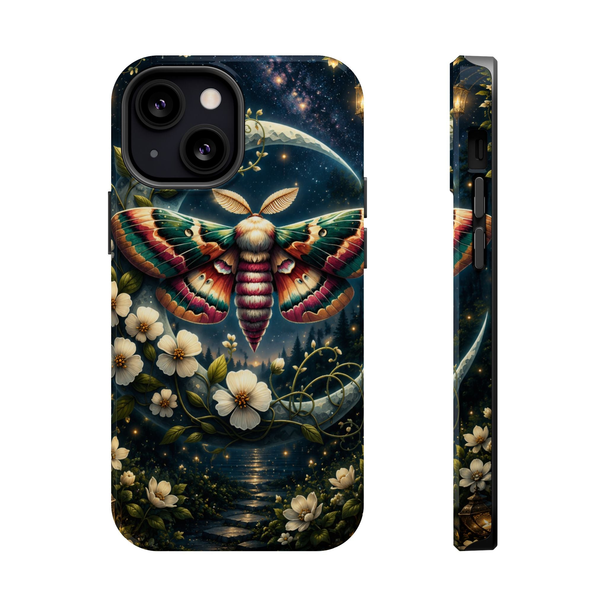 Mystic Moth Floral Nightscape Phone Case – MagSafe Cover