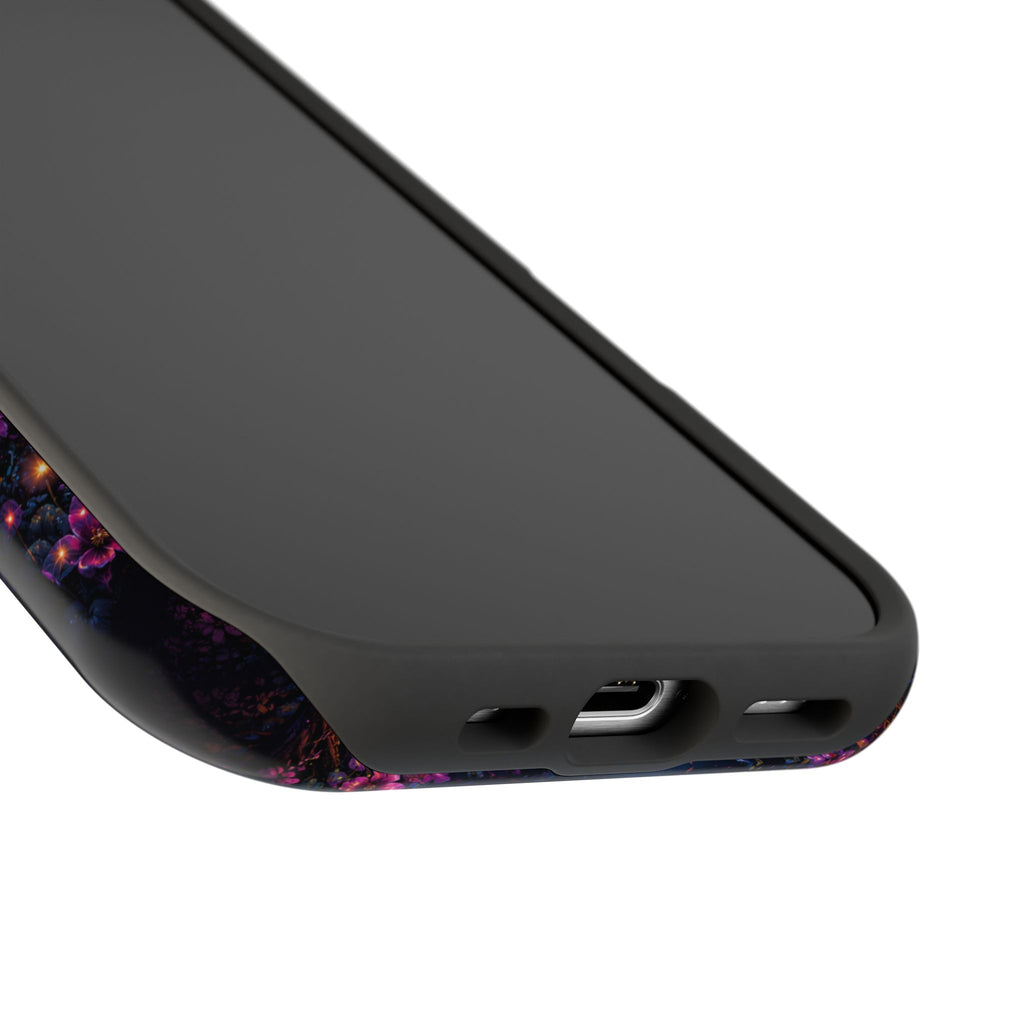 Skull & Cherry Blossom Phone Case – Floral Gothic MagSafe Cover