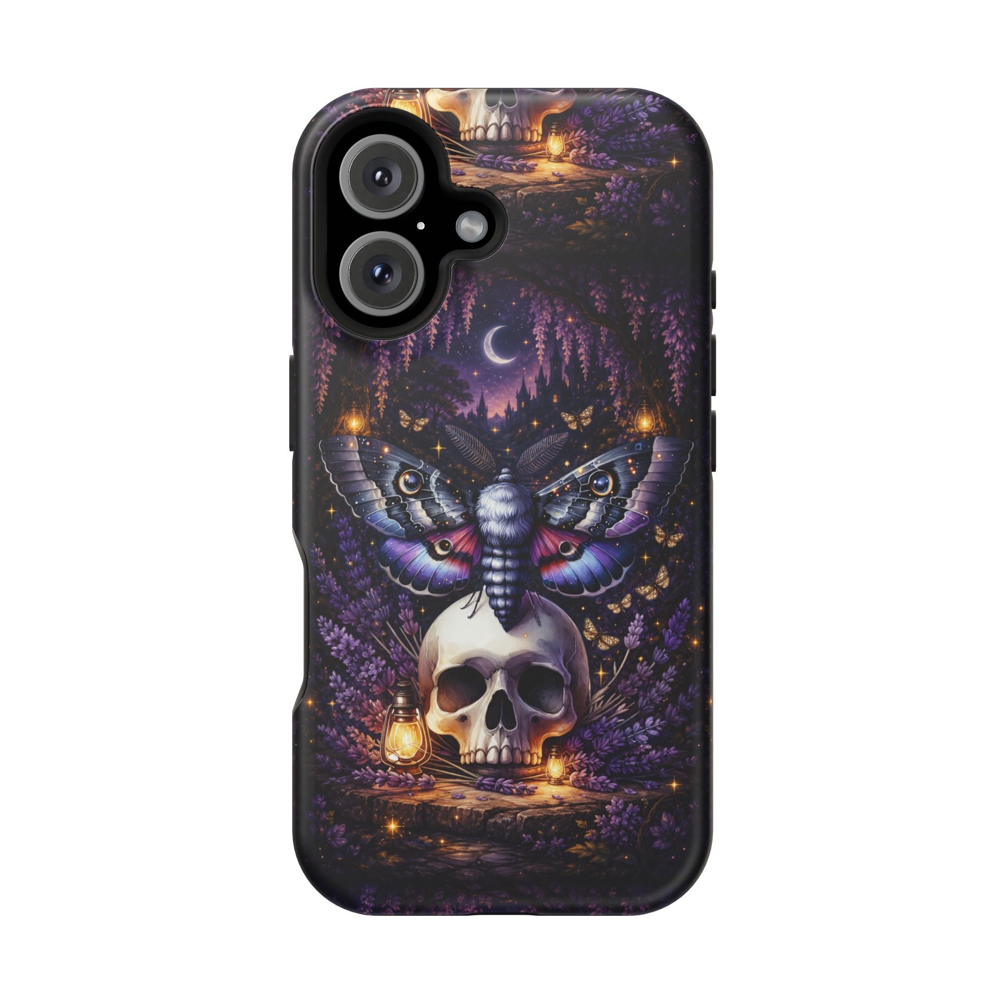Moth & Skull Phone Case – Dark Mystical MagSafe-Compatible Cover