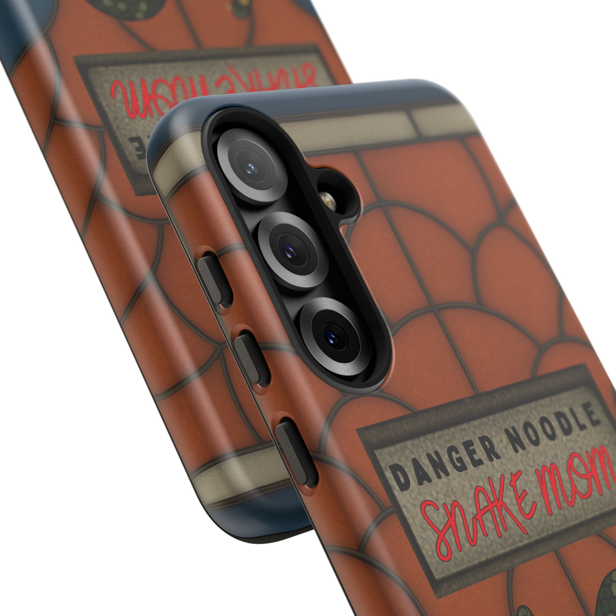 Danger Noodle Snake Mom Phone Case | Snakes Are Beautiful |Stained Glass Snake Art | Funny Snake Lover Gift |  Reptile Mom Phone Cover