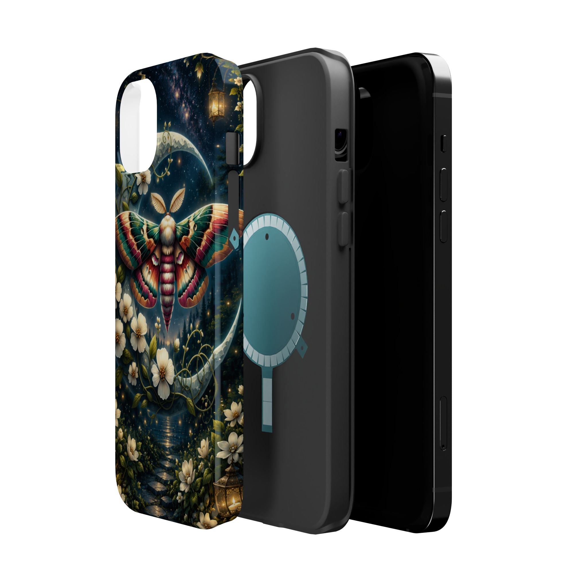 Mystic Moth Floral Nightscape Phone Case – MagSafe Cover