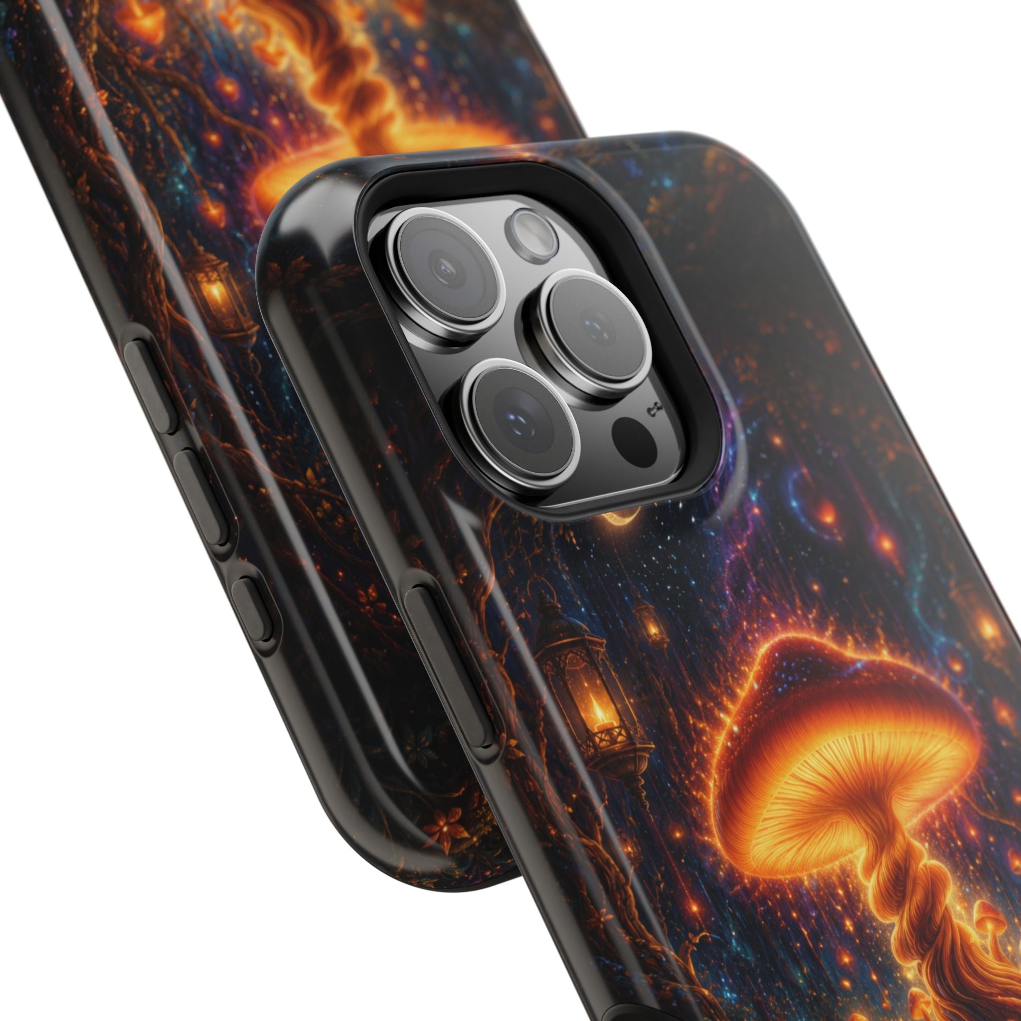 Psychedelic Glowing Mushroom Phone Case – MagSafe Galaxy Art Cover